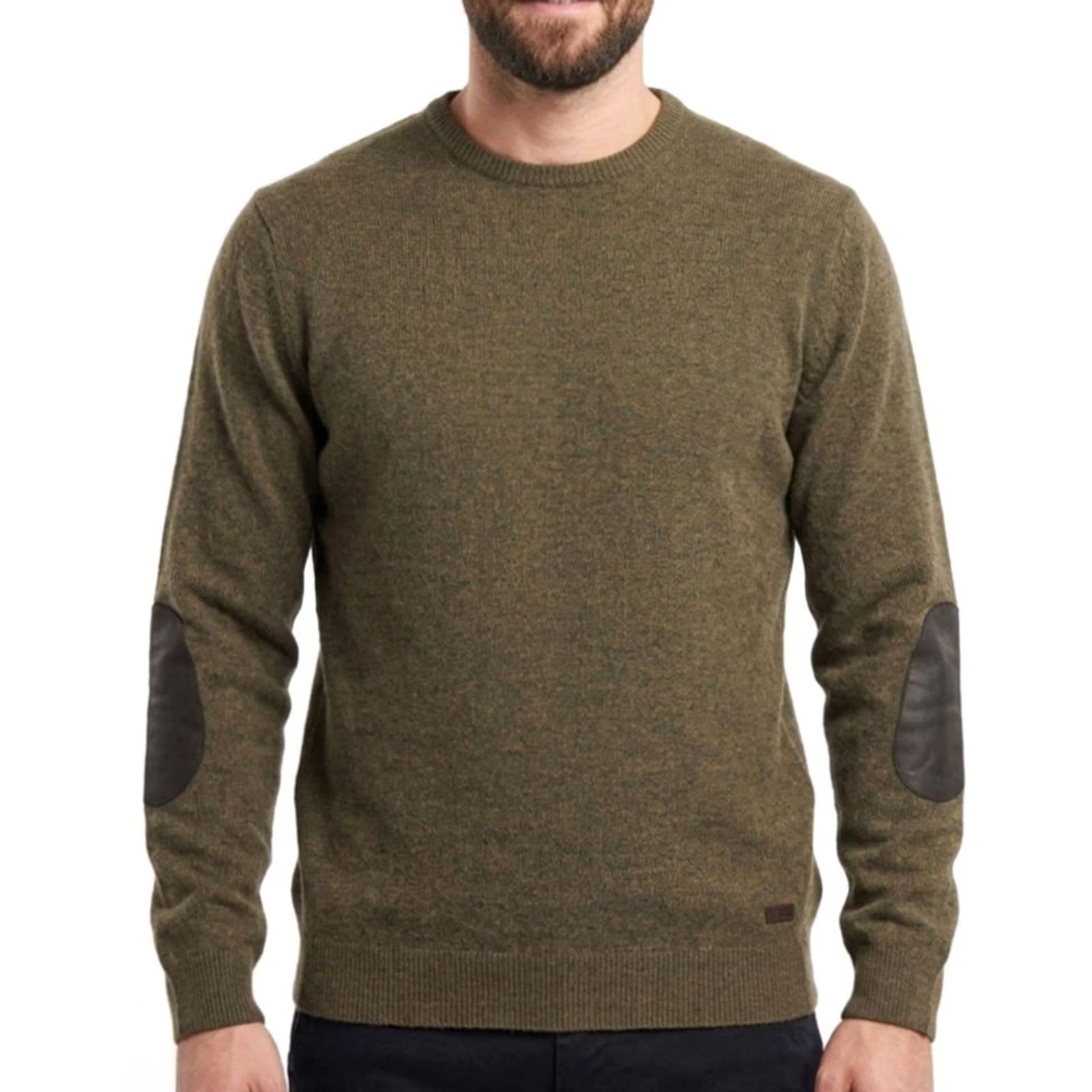 Barbour BARBOUR Essential Crew Knit Jumper Sweater Men Size XXL Wool Elbow VR3880 Size US XXL / EU 58 / 5 - 2 Thumbnail
