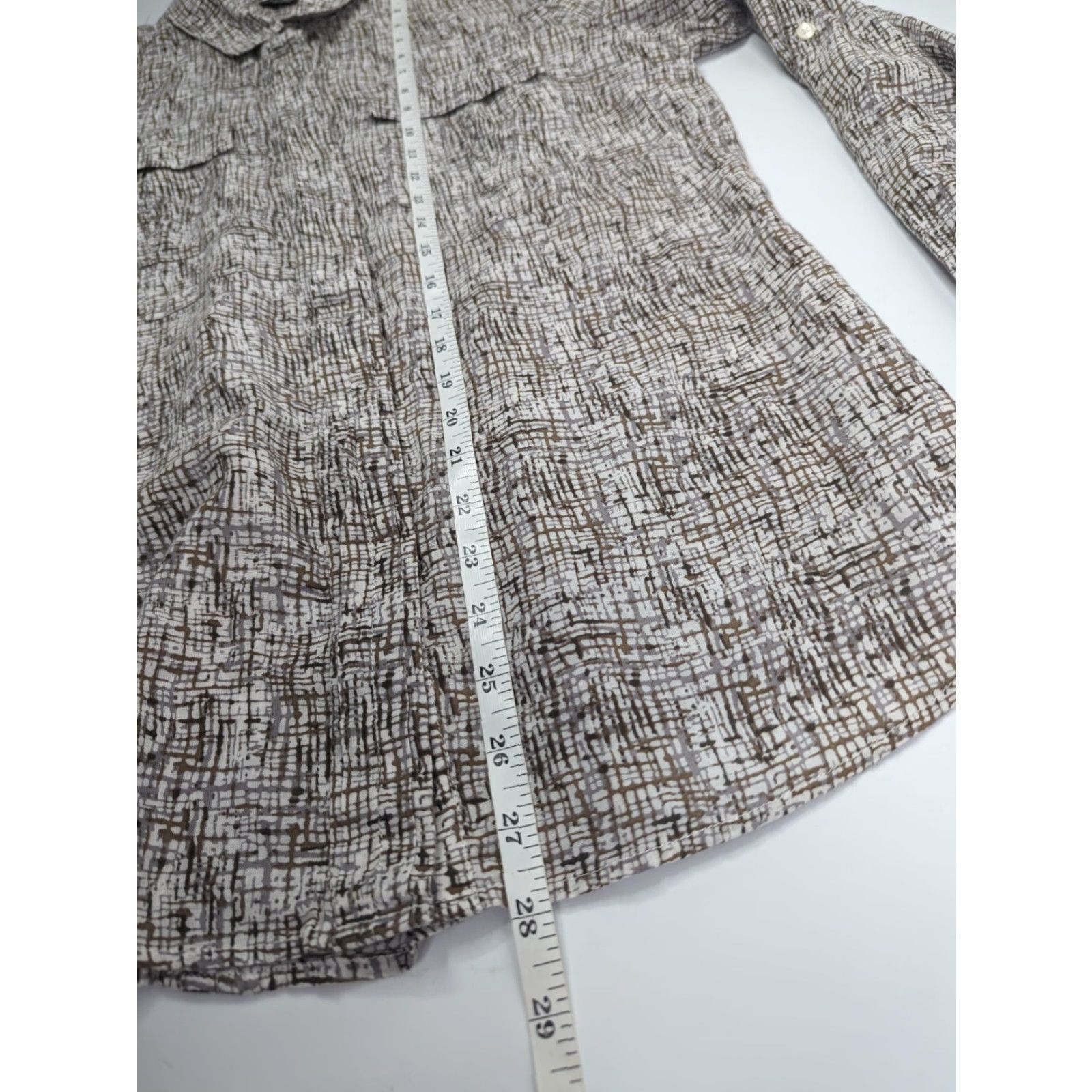 Eddie Bauer Eddie Bauer Button Up Tweed Pattern Lightweight L/S Roll Tab Shirt Women's Large Size L / US 10 / IT 46 - 7 Thumbnail