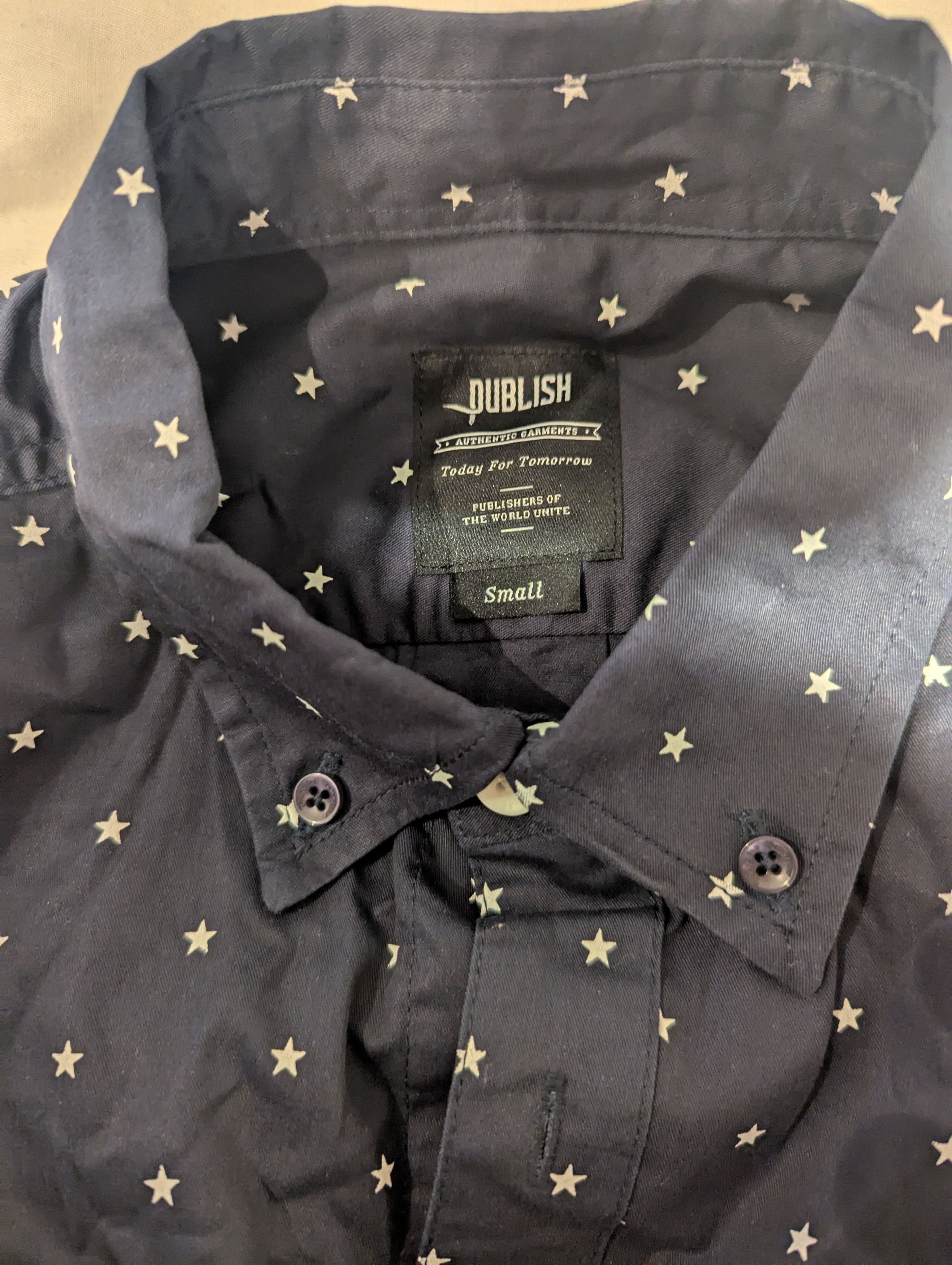 Publish Short sleeve button up stars pattern Size US S / EU 44-46 / 1 - 2 Thumbnail
