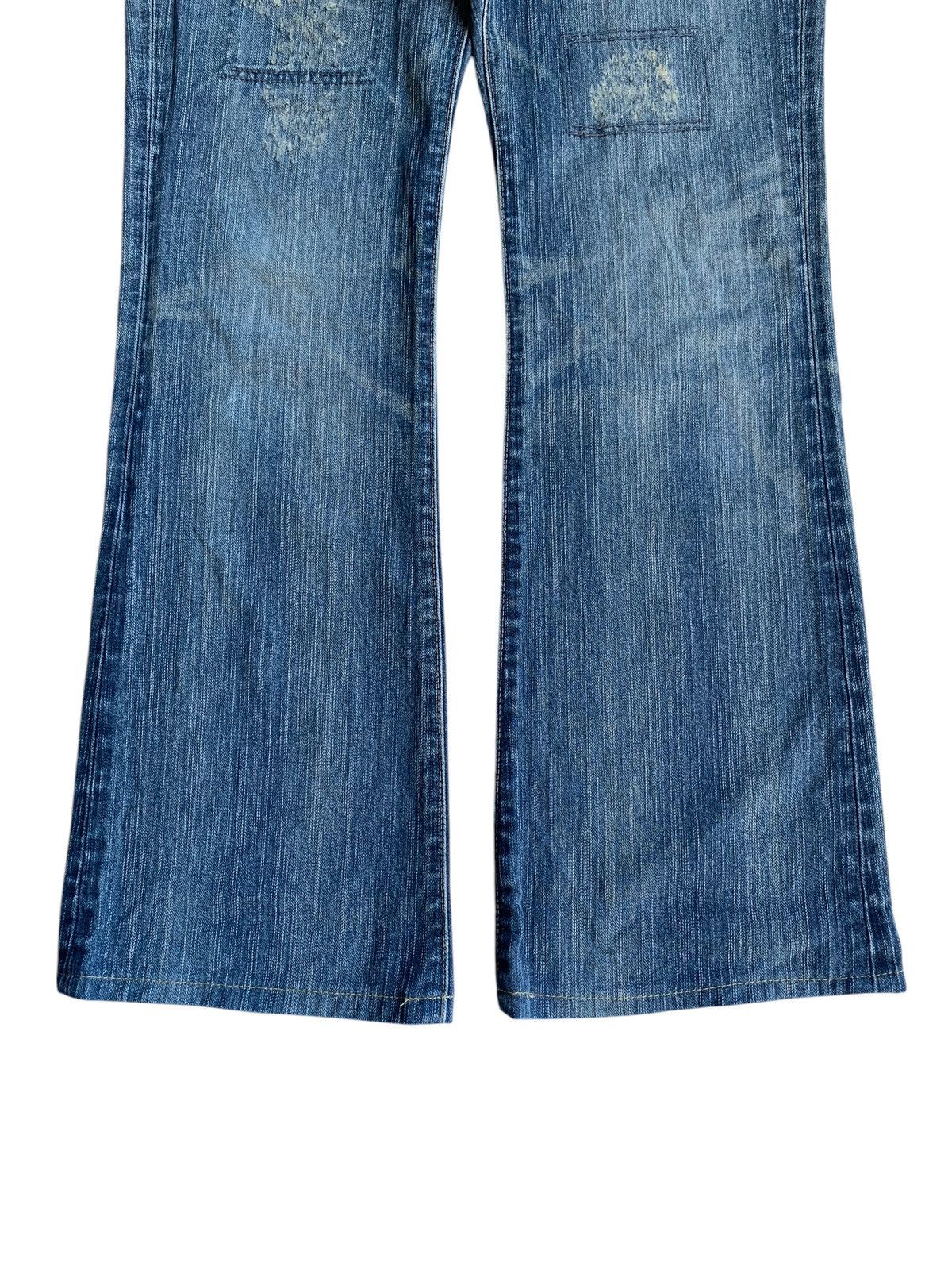 FLARE💥EDWIN XVS JAPANESE PUNK STYLE FADED DISTRESSED DENIM☠️