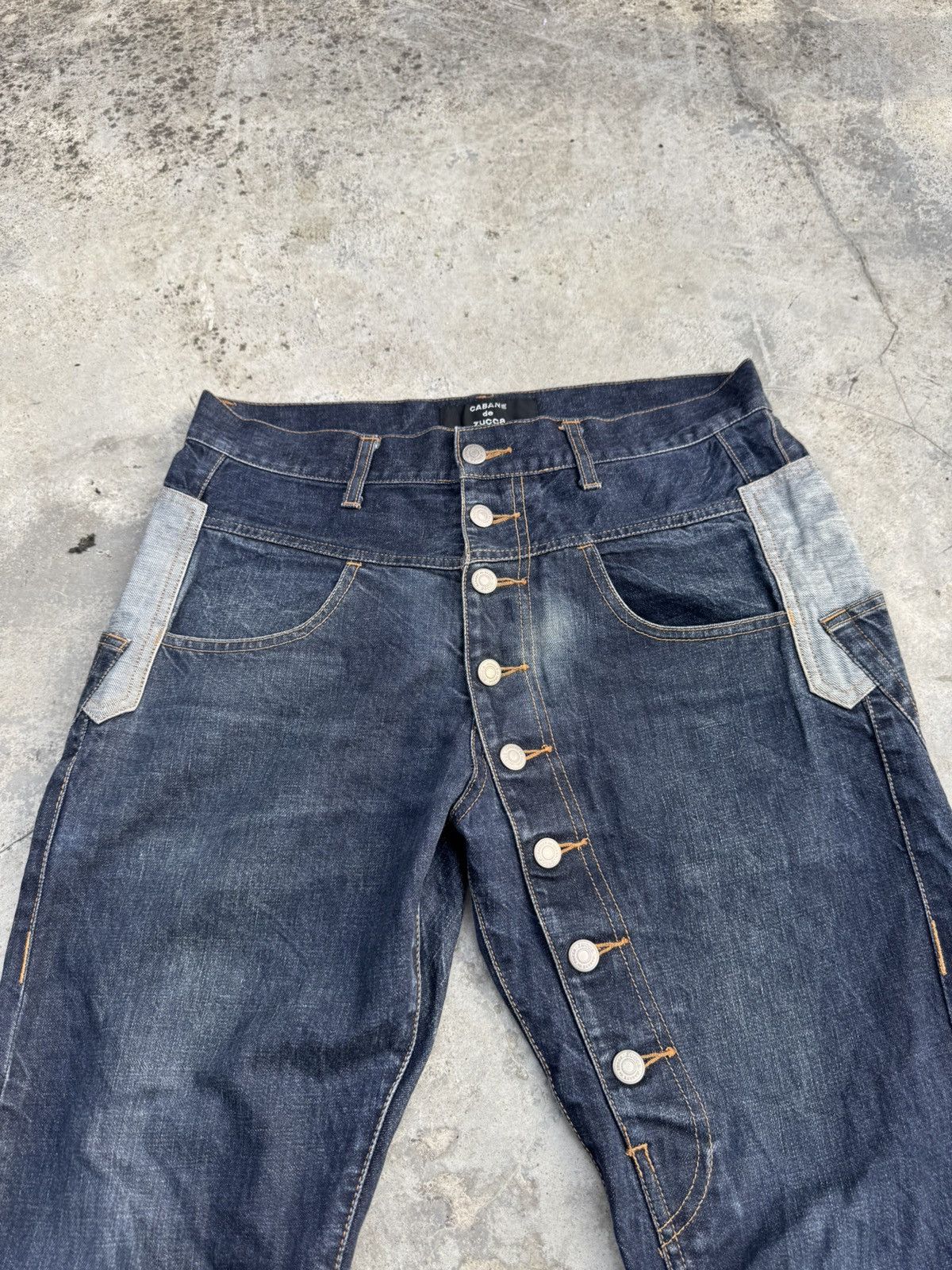 CABANE de ZUCCa Asymmetrical 11 button denim Size US 33 - 3 Thumbnail