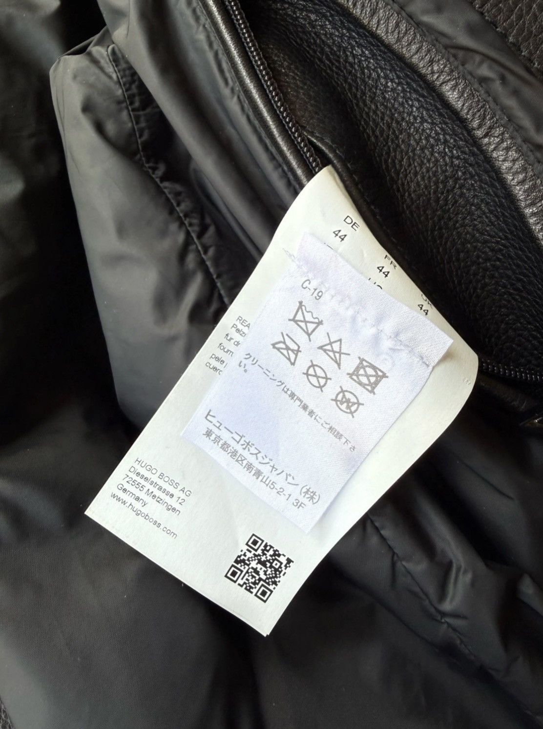 Hugo Boss HUGO BOSS Black Cow Leather Shearling Collar Jacket Size US S / EU 44-46 / 1 - 15 Thumbnail