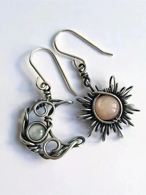 Japanese Brand Fashionable earrings “Sun and Moon” Size ONE SIZE - 4 Thumbnail