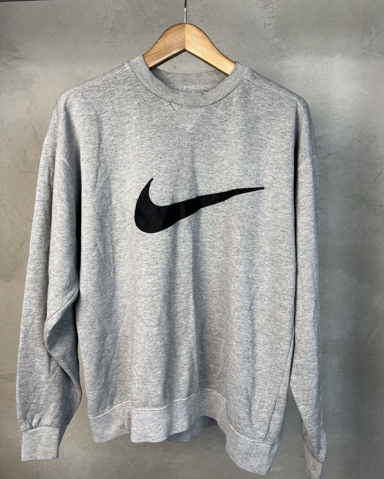 Nike × Vintage Vintage Nike Sweatshirt Big Swoosh Size US L / EU 52-54 / 3 - 2 Thumbnail