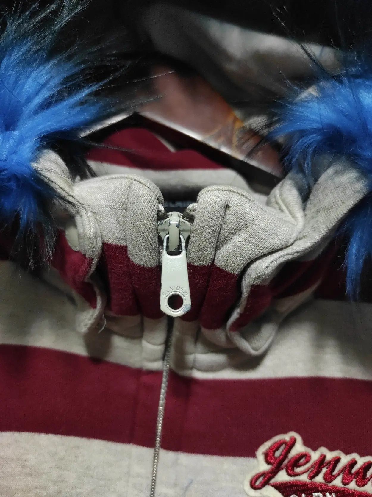 Japanese Brand Clride Stripe zip fur hoodie ifsix LGB style Size US S / EU 44-46 / 1 - 5 Thumbnail