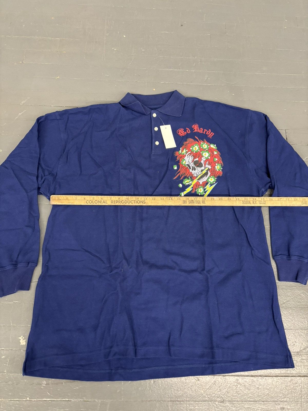Affliction × Christian Audigier × Ed Hardy Y2K Ed Hardy Polo Longsleeve shirt Size US XXL / EU 58 / 5 - 5 Thumbnail