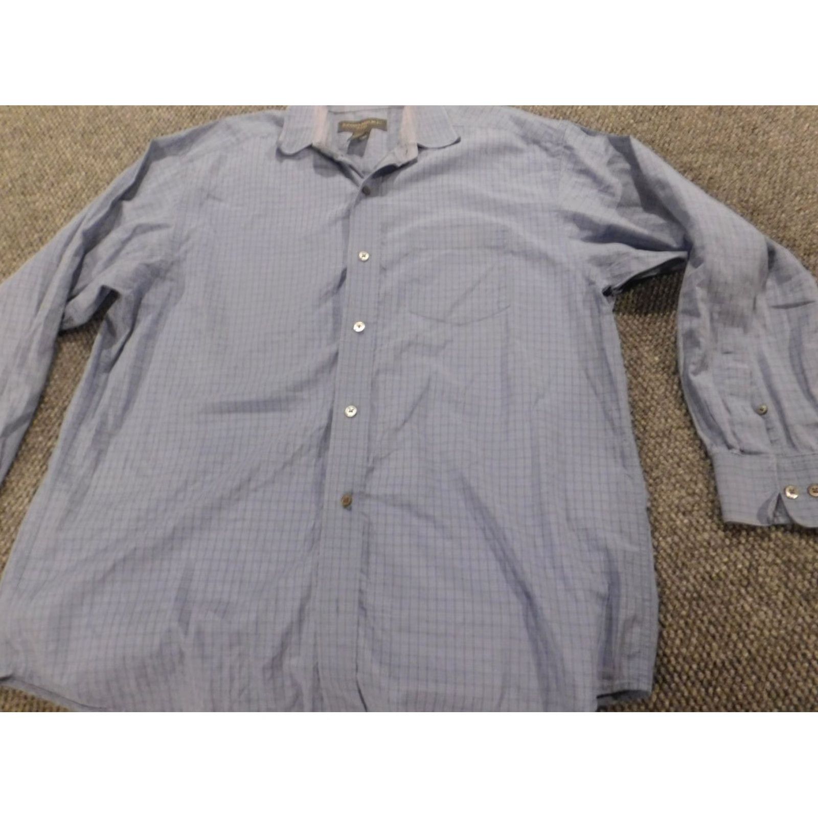 Banana Republic Banana Republic Shirt L Blue Plaid Long Sleeve Button-Up Collared Casual Button-Down Mens Regular Cotton Knit Pocketed Relaxed Vintage No Size US L / EU 52-54 / 3 - 2 Thumbnail