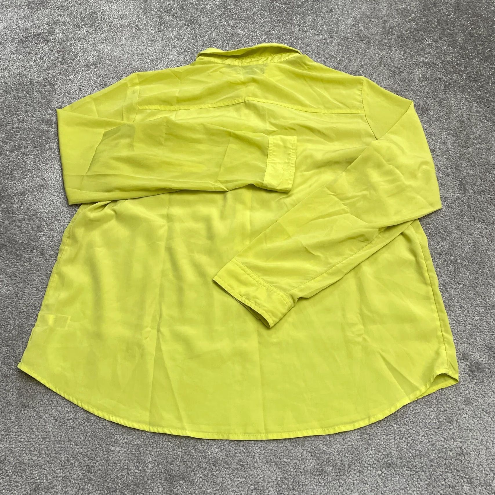 Old Navy Old Navy Button-Up Tunic Shirt Womens XL Yellow Long Sleeve Casual Blouse Shirt (Regular) Size XL / US 12-14 / IT 48-50 - 2 Thumbnail