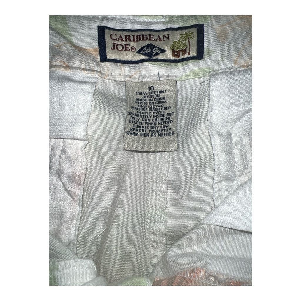 Other Caribbean Joe Womens , White & Green Floral shorts 10 Size 32" / US 10 / IT 46 - 4 Thumbnail