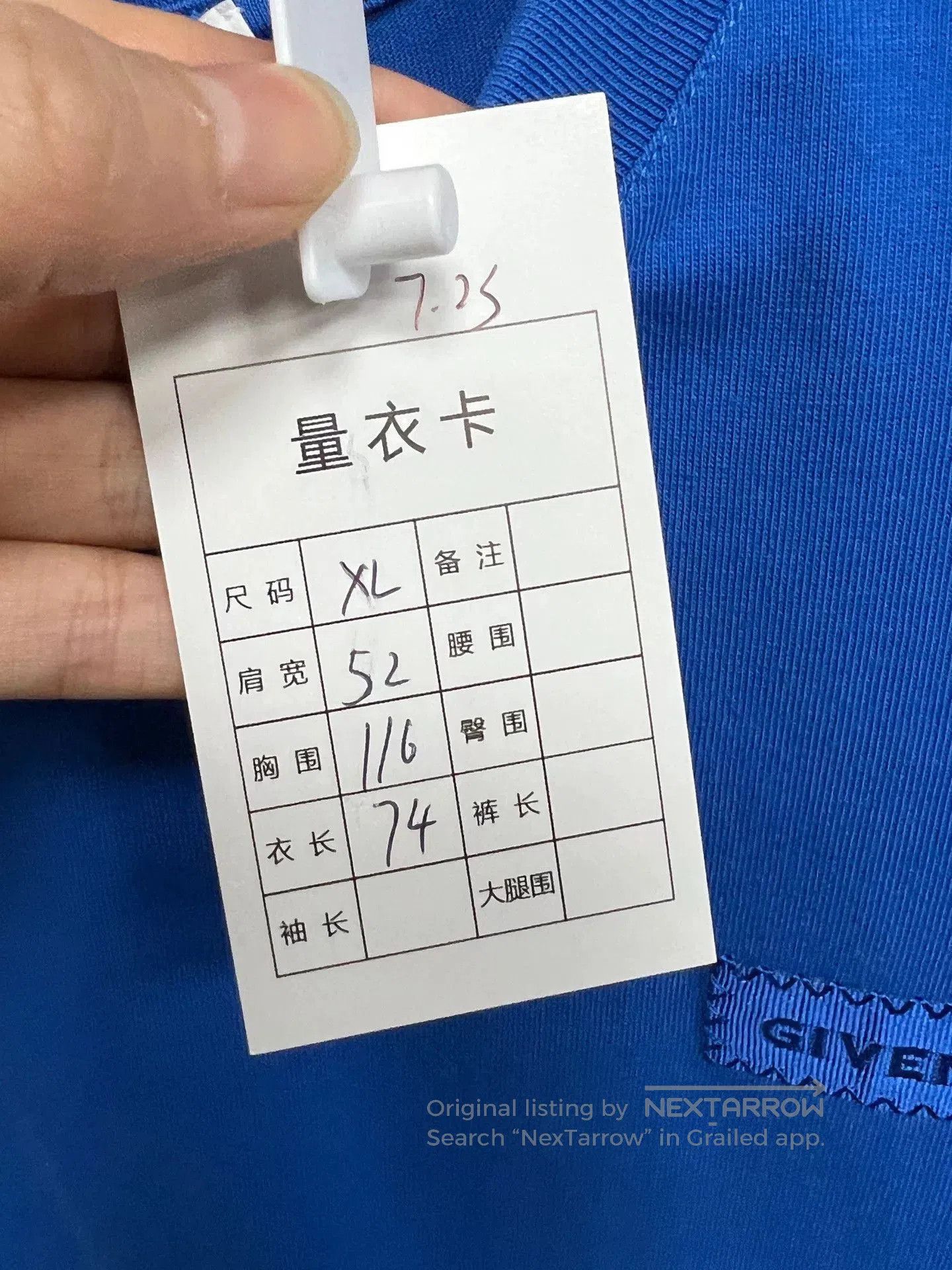 Givenchy Givenchy Blue Logo Short Sleeve T. Size US XL / EU 56 / 4 - 5 Thumbnail