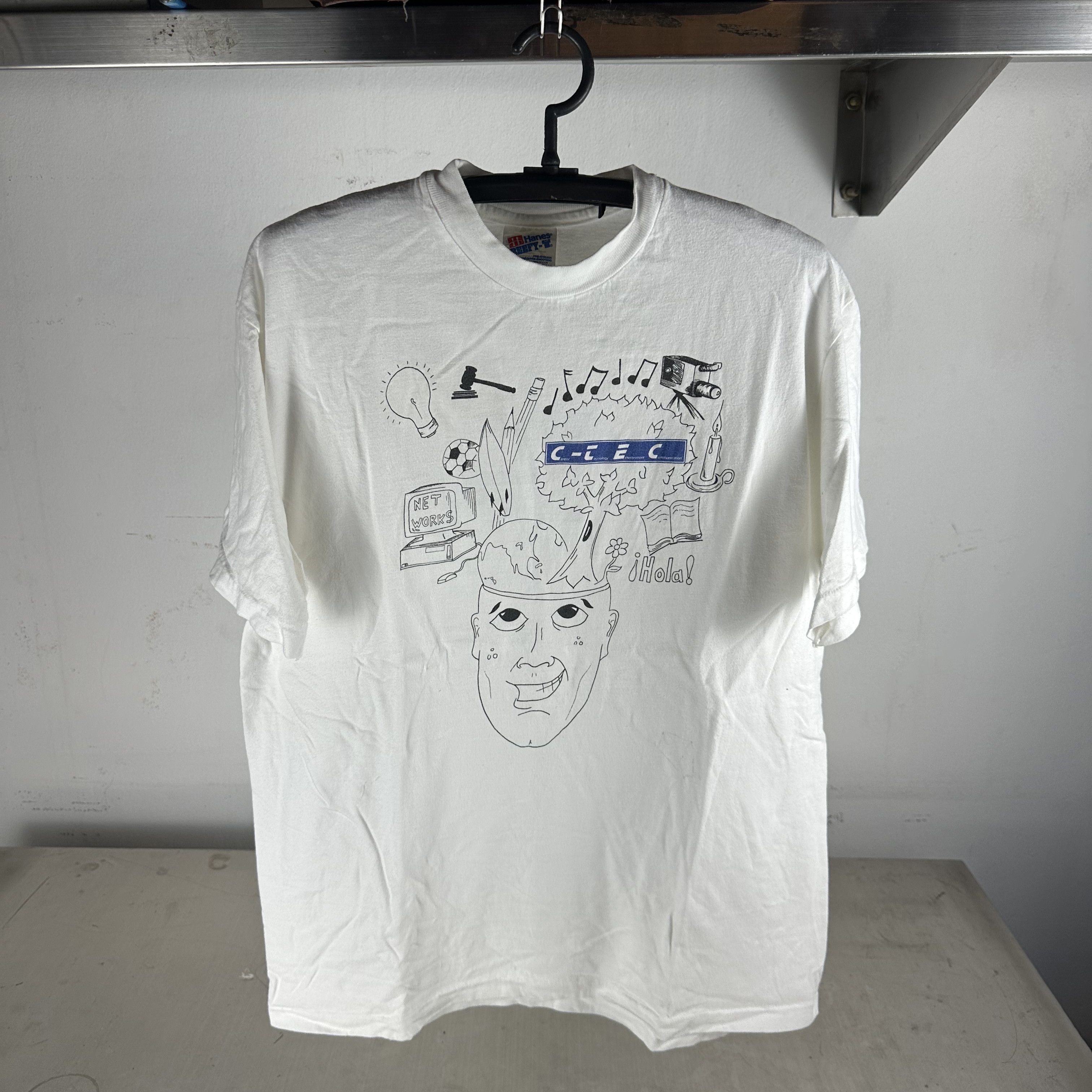 Vintage Vintage 90s C-TEC Brain Technology Artwork T-Shirt Size US L / EU 52-54 / 3 - 1 Thumbnail