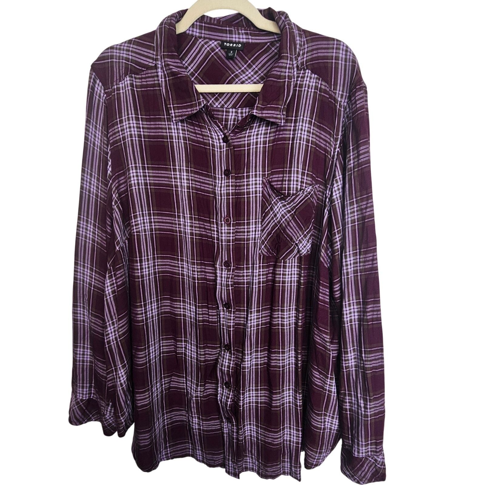 Torrid Torrid Womens Plaid Button Shirt Plus Size 3X Grunge Skater Size 3XL / US 20-22 - 1 Thumbnail