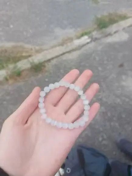 Jewelry 8 Mm White Cat Eyes Bracelet Size ONE SIZE - 5 Thumbnail