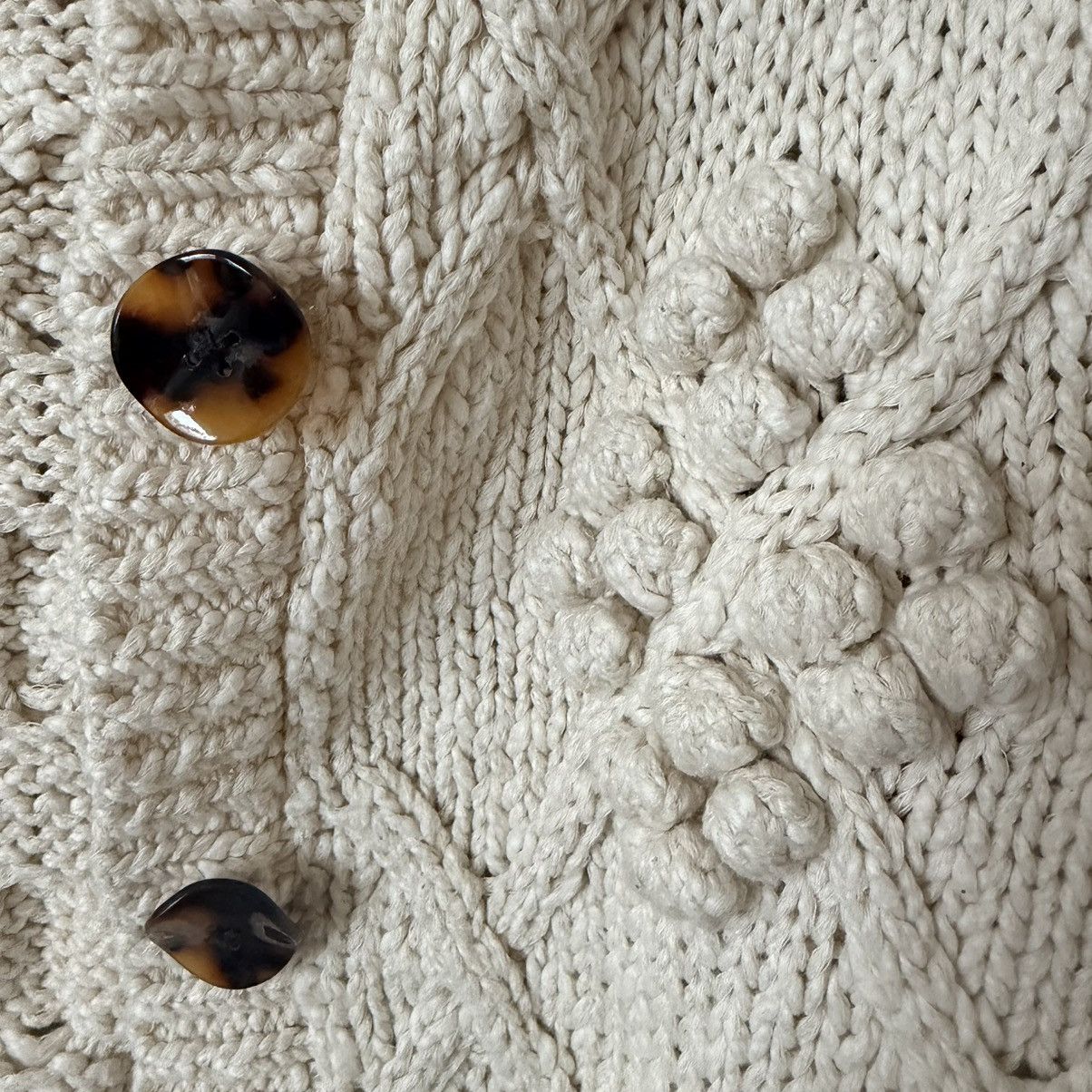 Other Les Coyotes de Paris Cable Knit Crop Cardigan 34 XS/S Size XS / US 0-2 / IT 36-38 - 15 Thumbnail