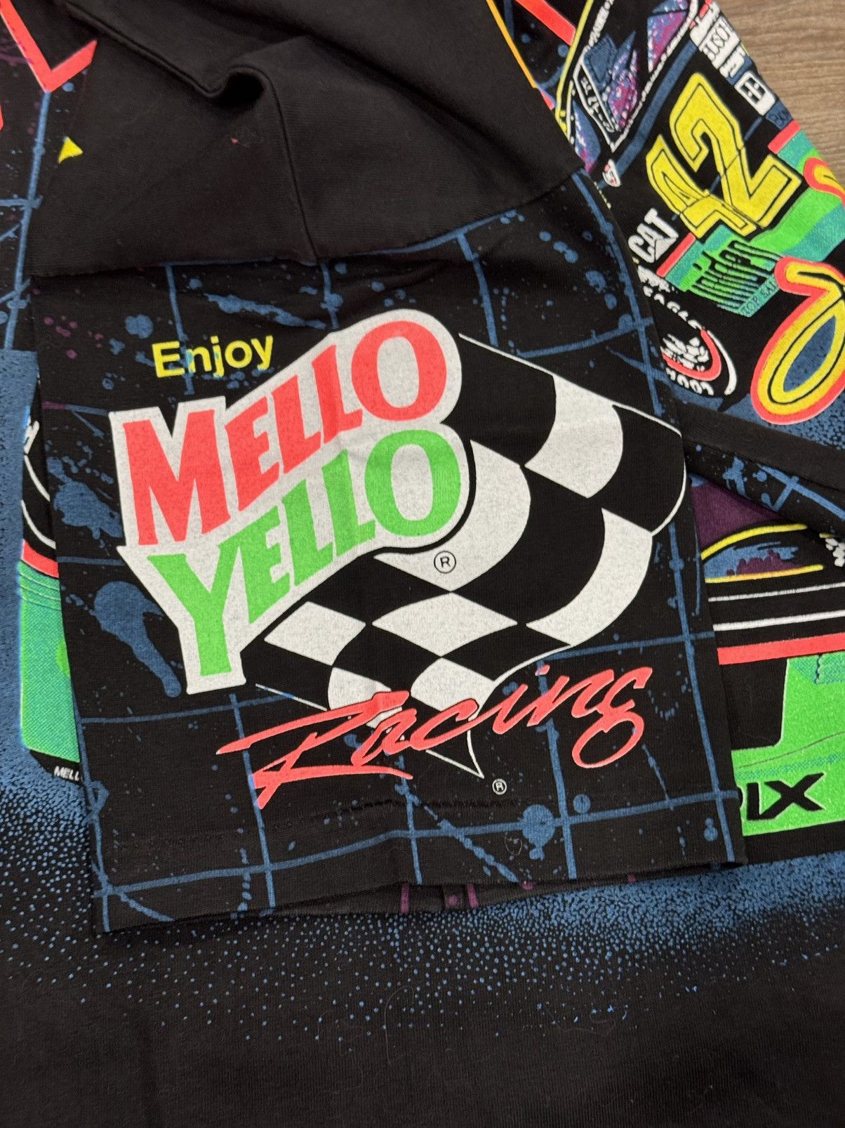 NASCAR Vintage 1993 Kyle Petty Mello Yello NASCAR AOP T-Shirt Size US M / EU 48-50 / 2 - 11 Thumbnail