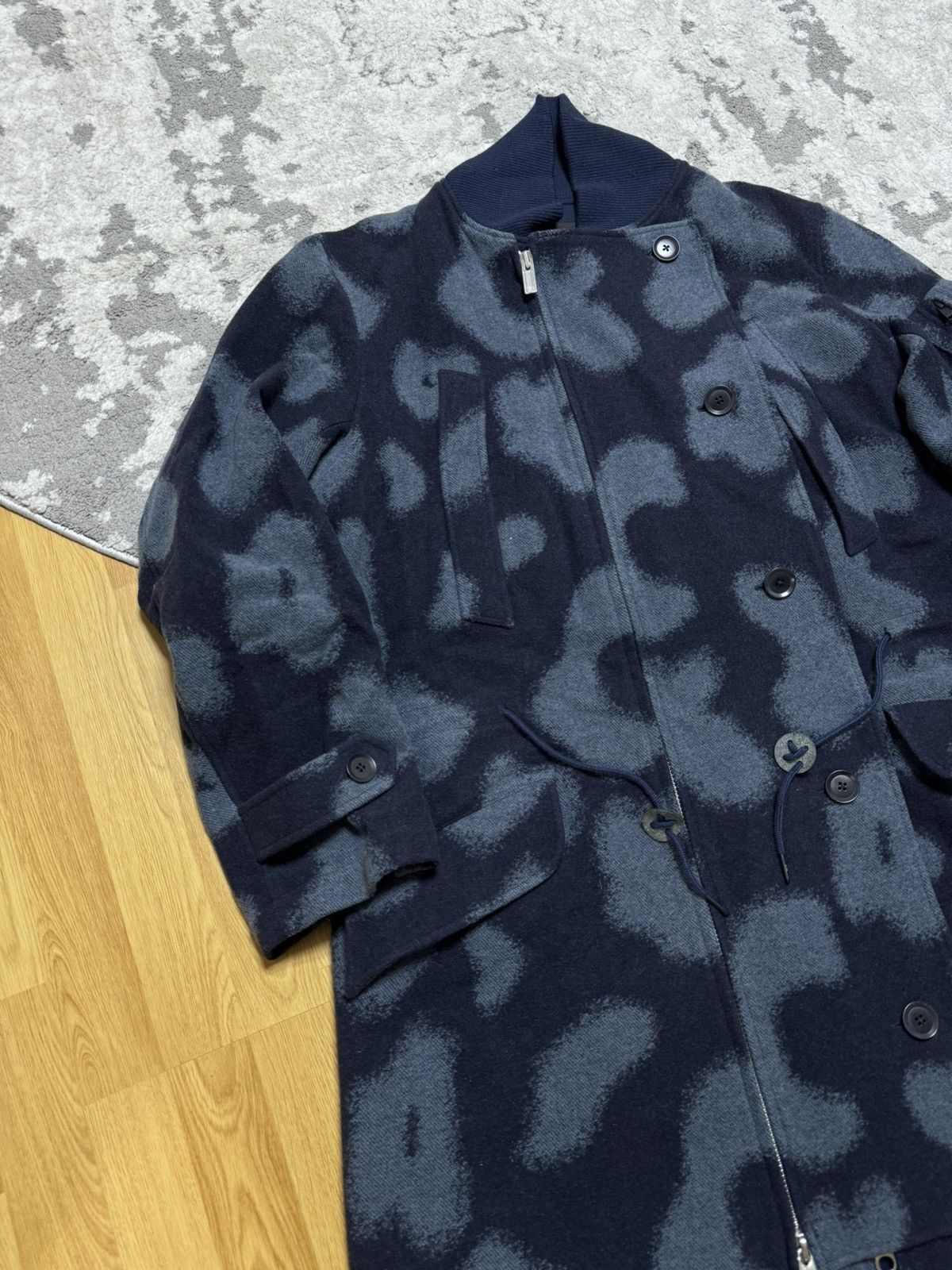 Adidas × Y-3 × Yohji Yamamoto Y-3 Yohji Yamamoto Sample Double-Breasted Wool Coat Leopard Size US M / EU 48-50 / 2 - 8 Thumbnail