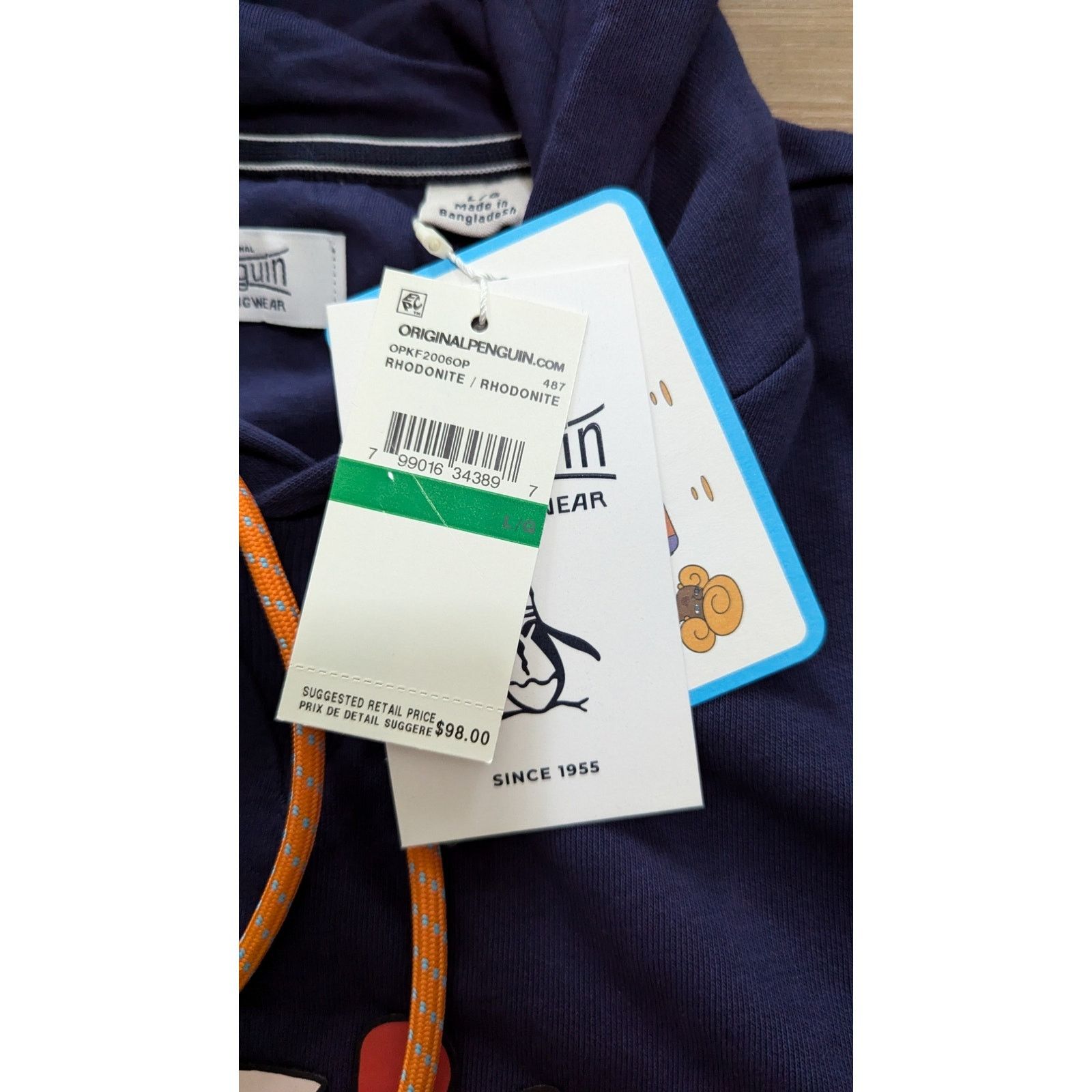 Original Penguin NWT Original Penguin Jethro Haynes Logo Hoodie sz Large Size US L / EU 52-54 / 3 - 4 Thumbnail