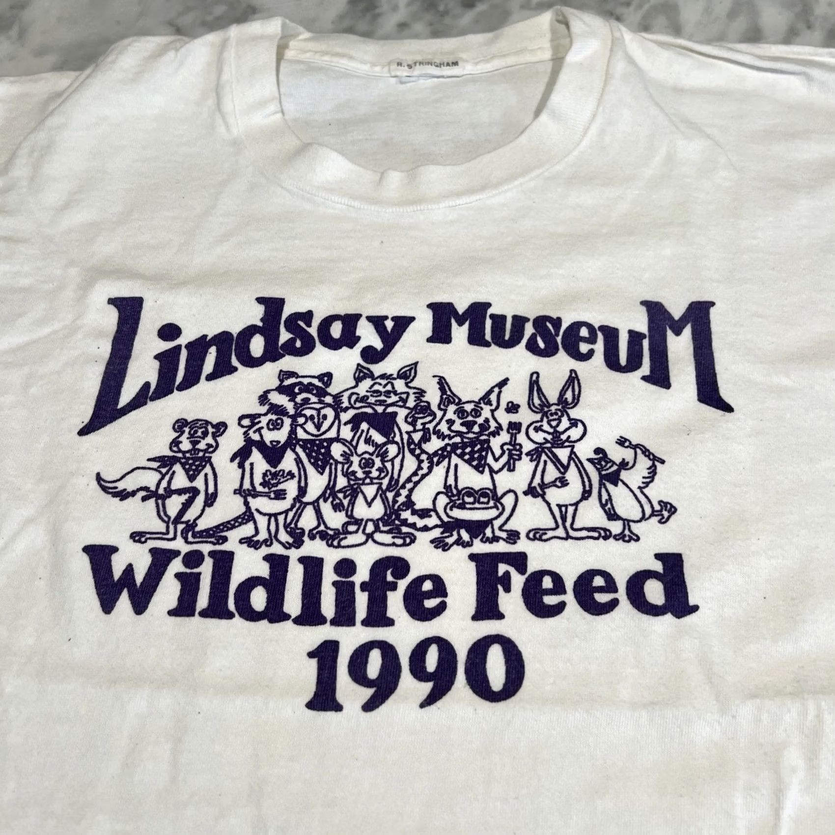 Vintage VINTAGE Lindsay Museum Wildlife Feed 1990 T Shirt Medium White Cotton Short Sleeve Single Stitch Mens Girls Boys Ladies Mens Size US M / EU 48-50 / 2 - 2 Thumbnail