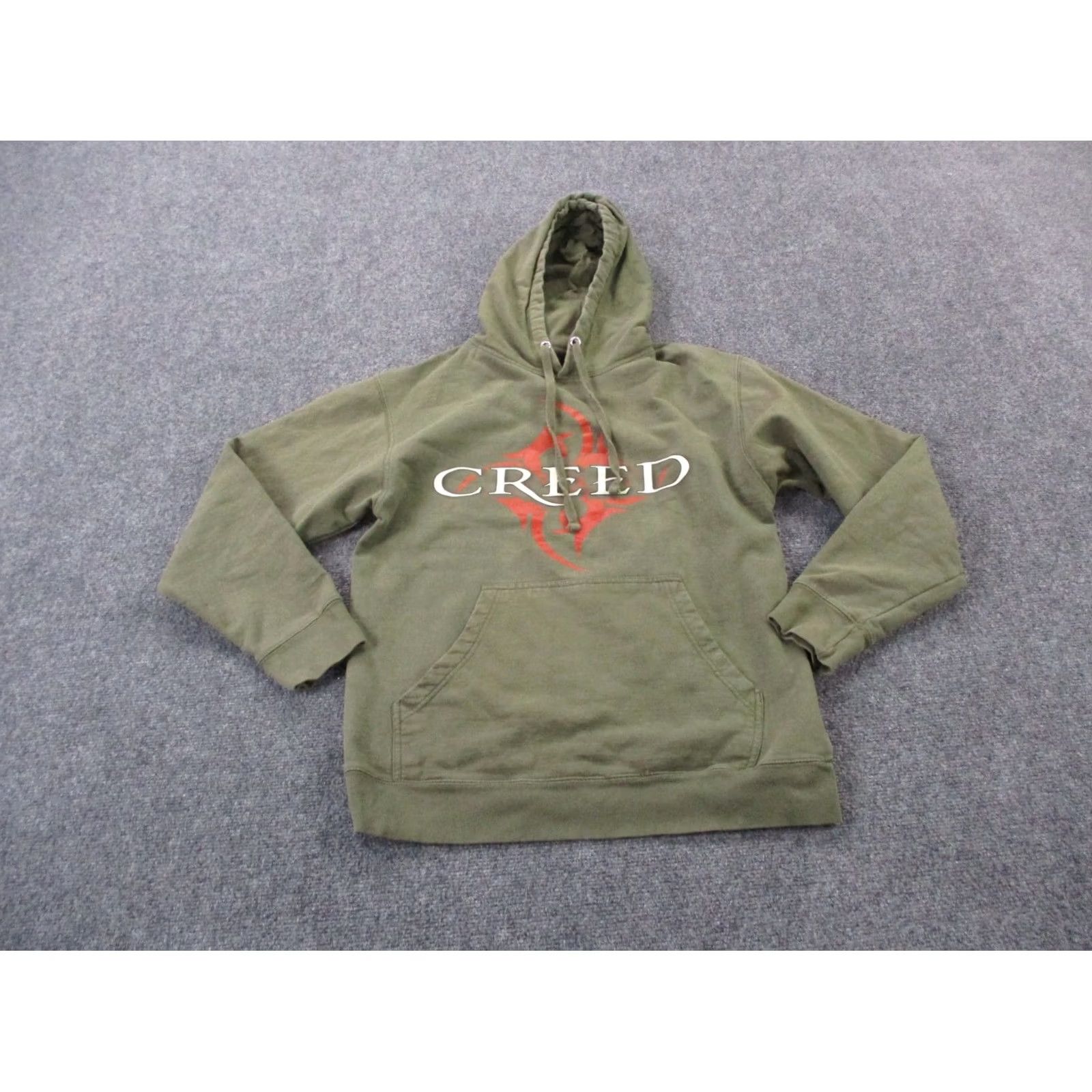 Vintage Creed Hoodie Mens M Green Graphic Print Y2K Rock Band PullOver Pockets Hooded Sweatshirt Vintage Size US M / EU 48-50 / 2 - 2 Thumbnail