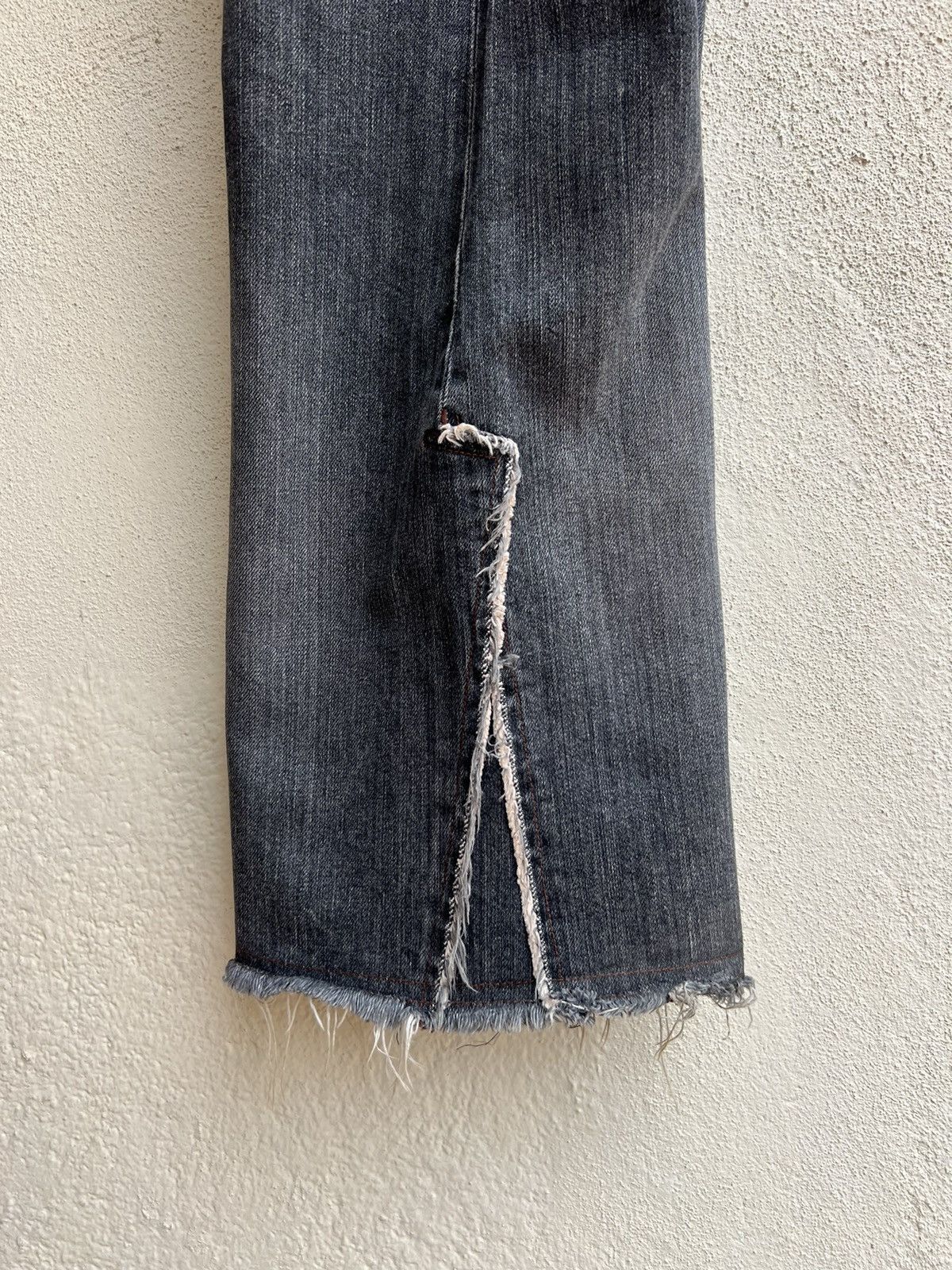 Vintage VTG Patrick Cox Wannabe Fade Black Denim Flare Jeans Size US 31 - 20 Thumbnail