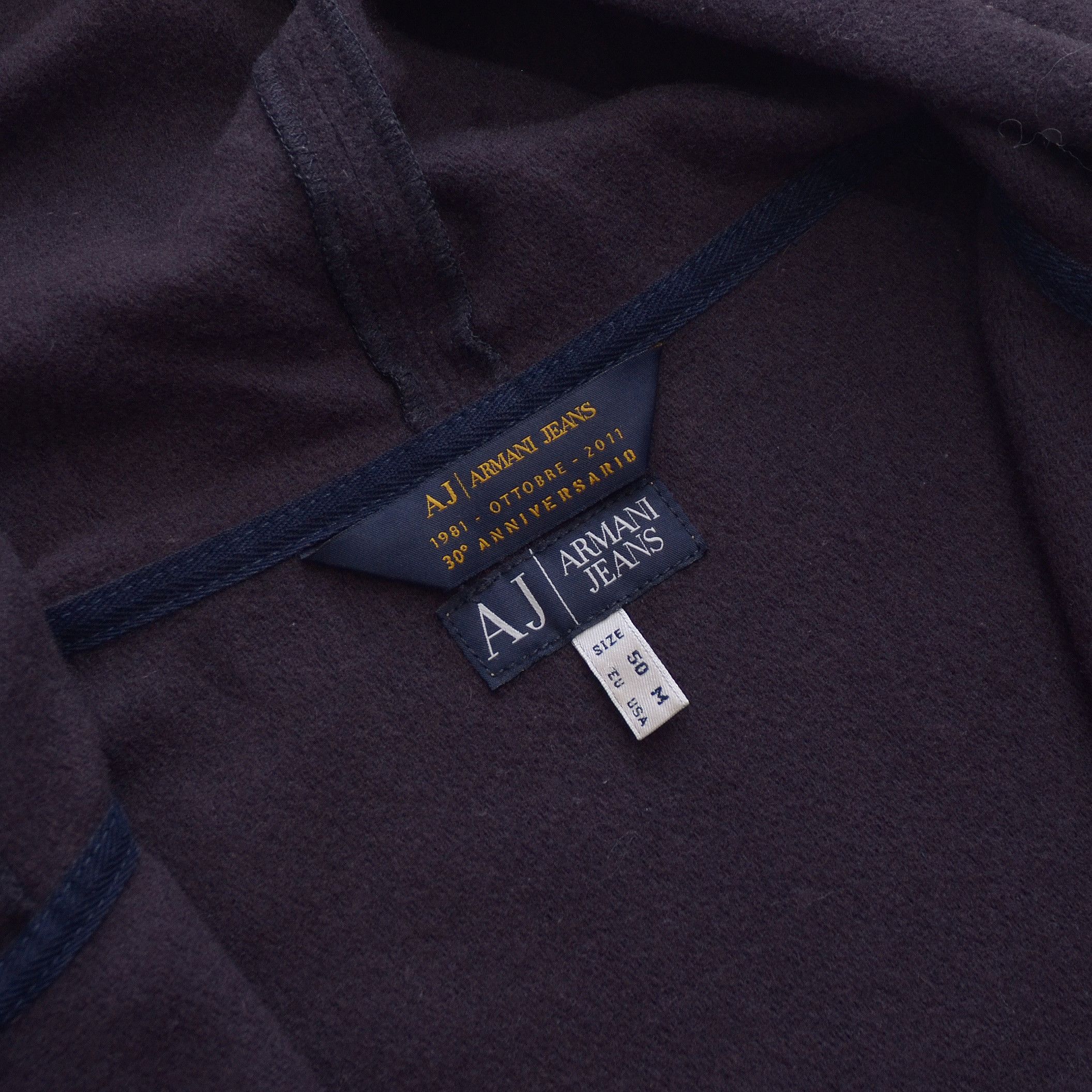 Armani × Vintage Armani Jeans AJ ANNI Size M Brown Hoodie Vintage Y2K Wool Size US M / EU 48-50 / 2 - 11 Thumbnail
