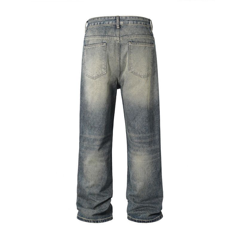 Japanese Brand × Jean High street washed distressed loose wide-leg jeans y2k Size US 32 / EU 48 - 2 Thumbnail