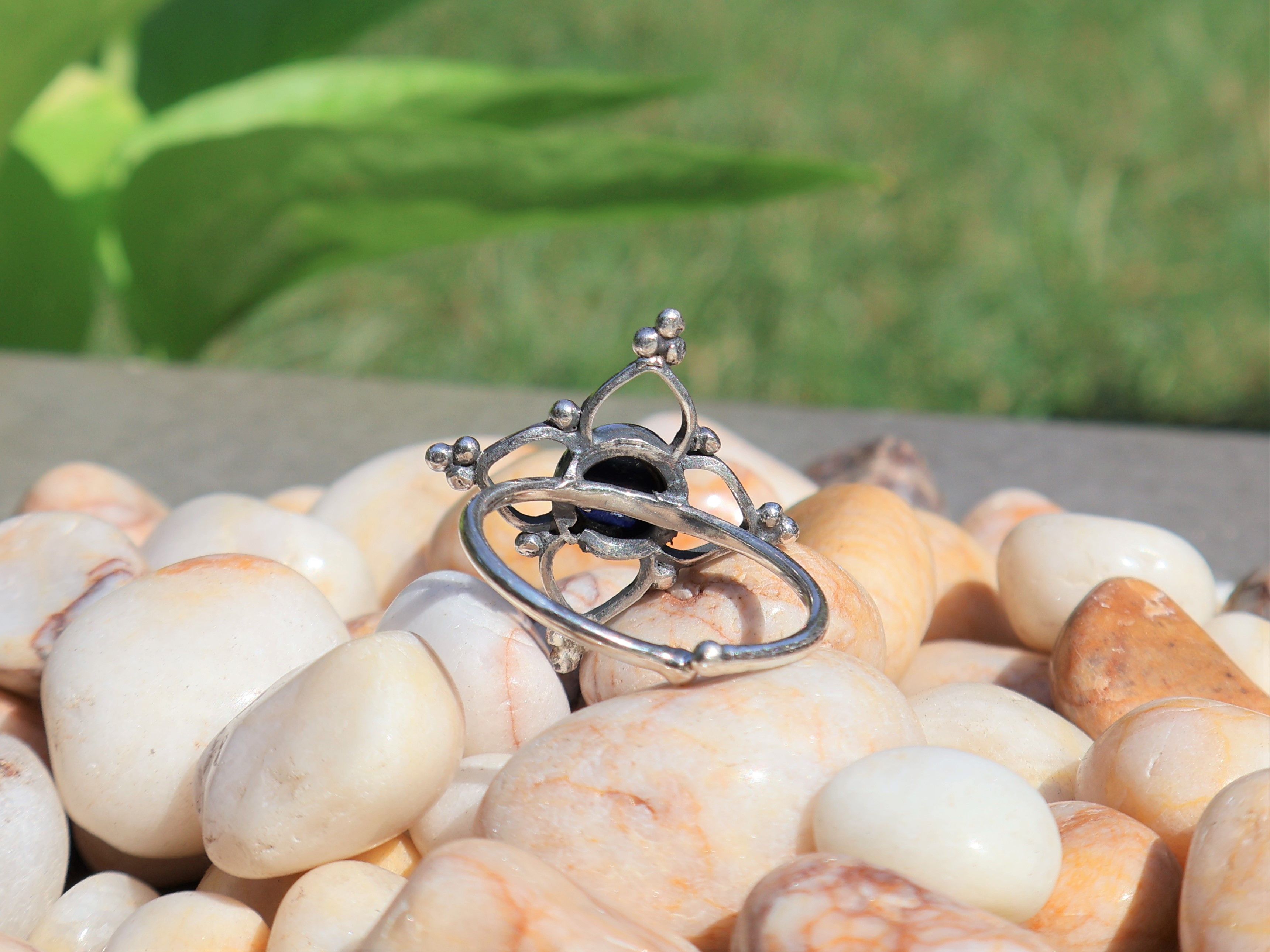 Handmade Lapis Lazuli Ring, 925 Sterling Silver, Handmade Women Ring, Size ONE SIZE - 6 Thumbnail