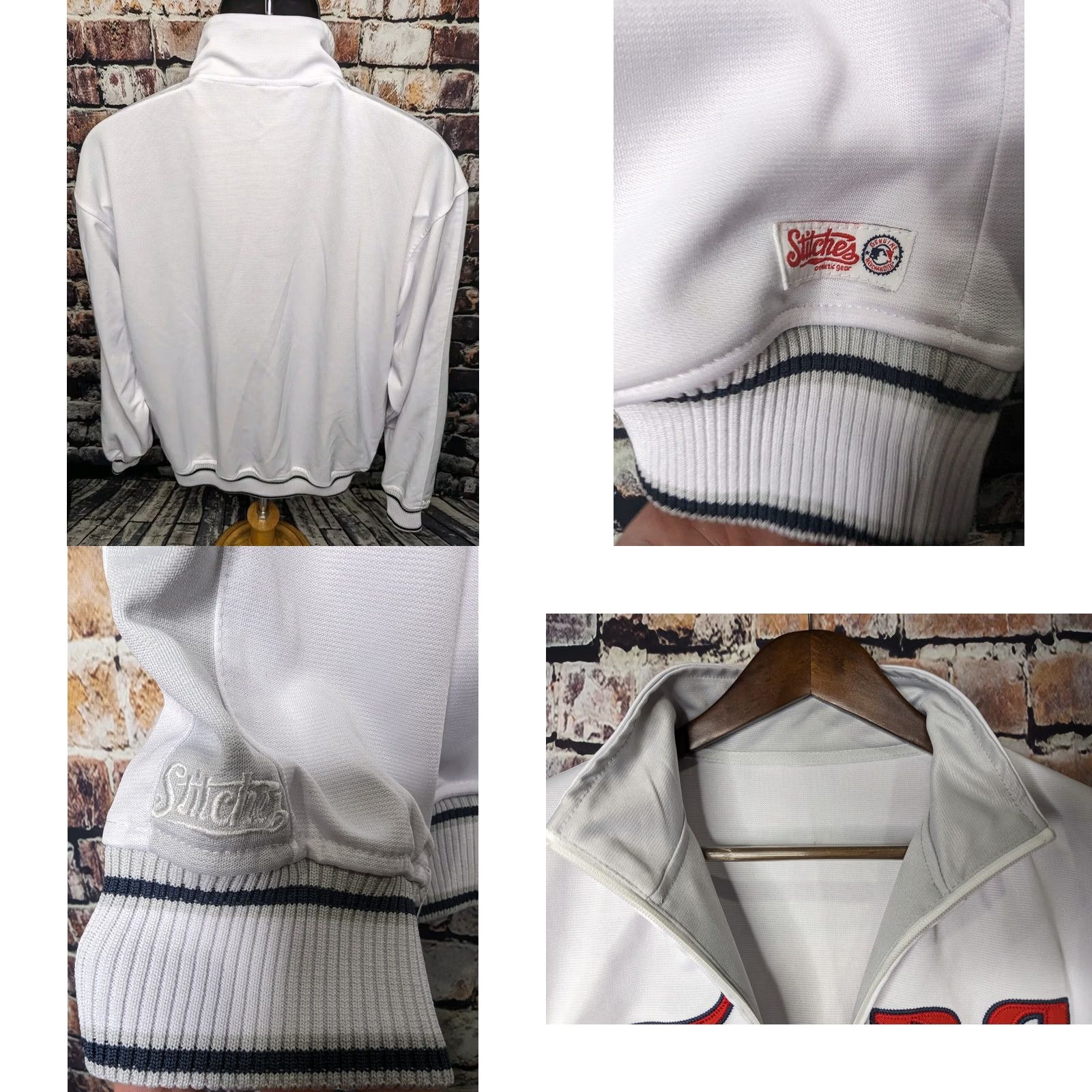 Vintage Stitches Minnesota Twins MLB Baseball Zip Track Jacket White Mens Large Size US L / EU 52-54 / 3 - 8 Thumbnail