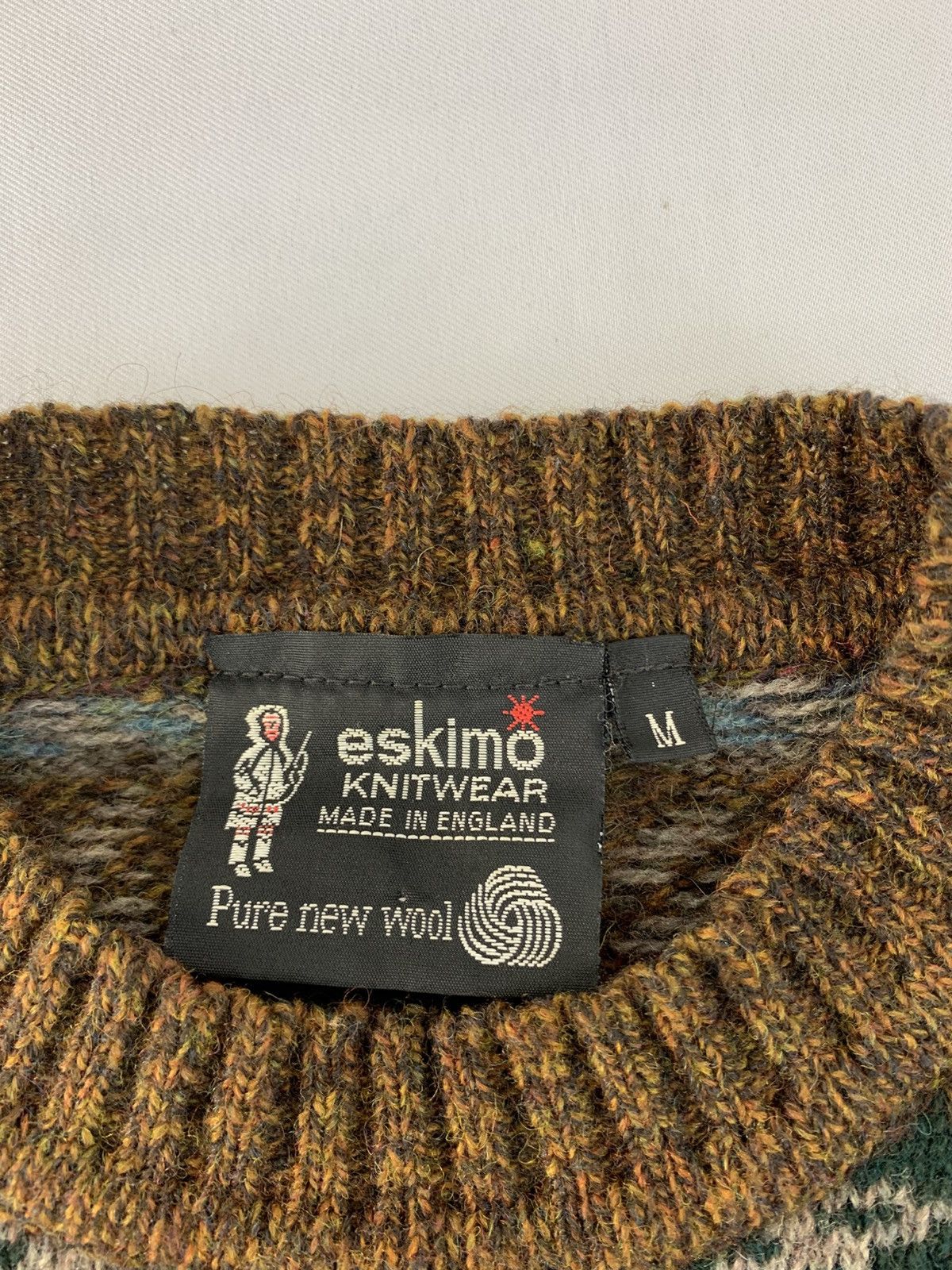 Vintage 90s Eskimo Knitwear Sweater Crewneck Full Wool Pullover Size S / US 4 / IT 40 - 4 Thumbnail