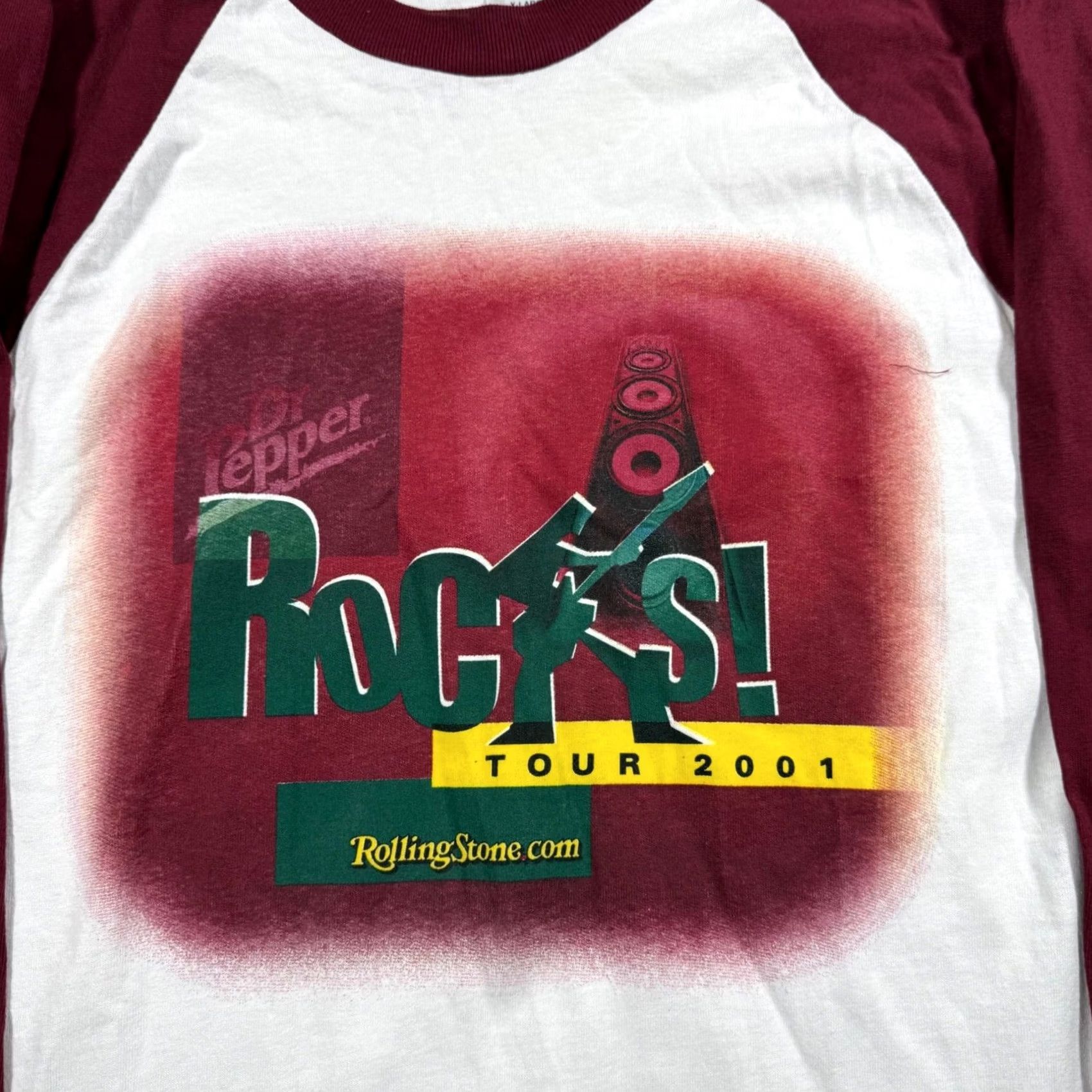 Vintage VINTAGE 2001 Dr Pepper Rocks Rolling Stones Tour Raglan Baseball USA MAde - XL Size US XL / EU 56 / 4 - 2 Thumbnail