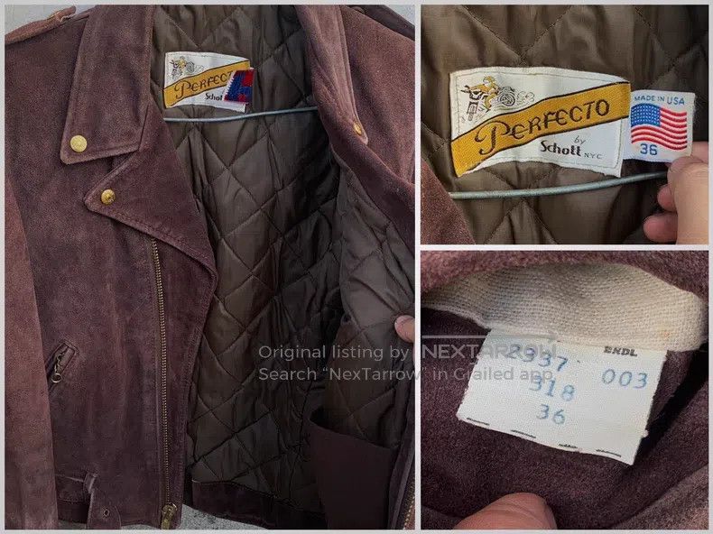 Schott Schott Vintage cable-stayed motorcycle leather jacket Size US XS / EU 42 / 0 - 3 Thumbnail