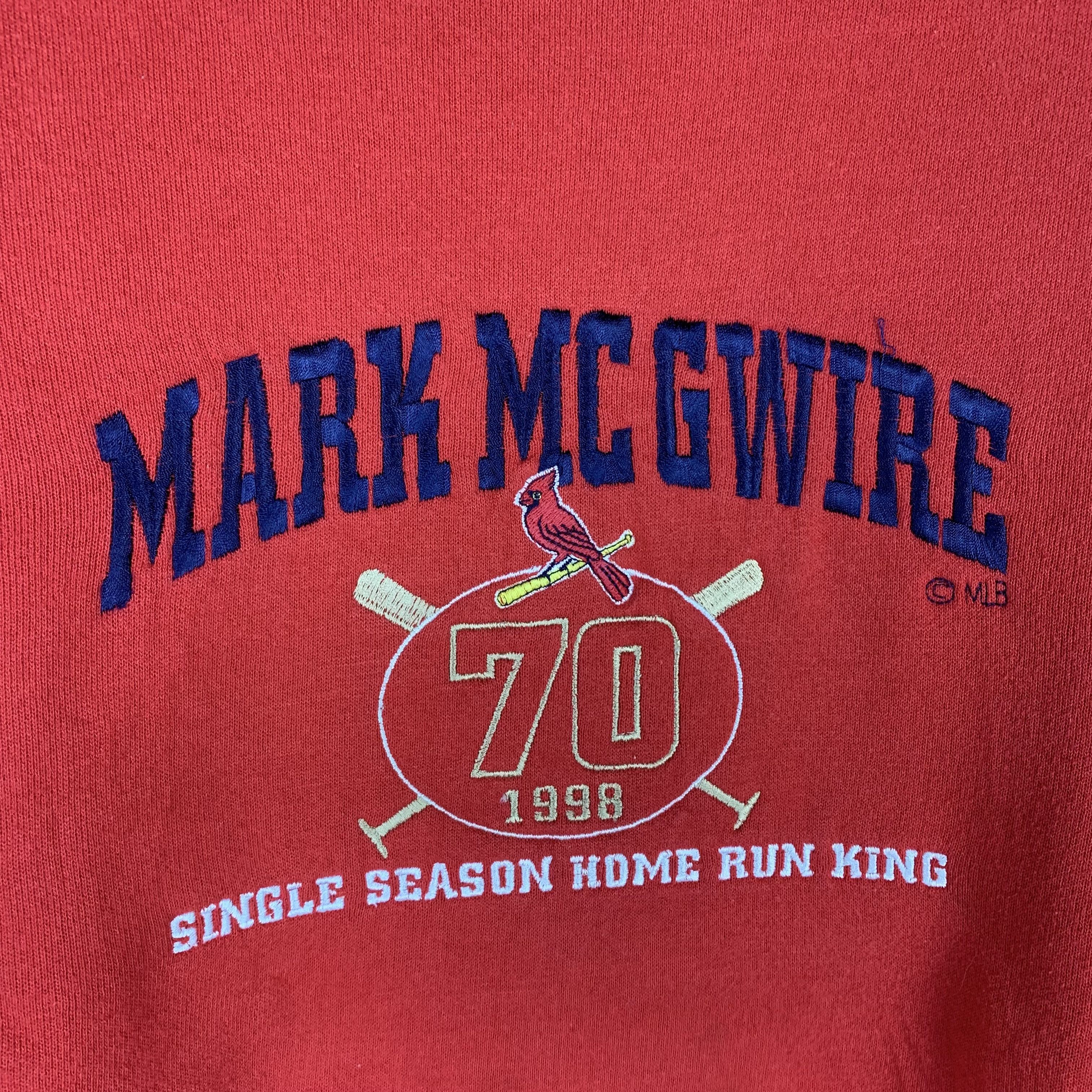 MLB Vintage 1998 MLB Cardinals Mark McGwire Home Run Sweatshirt Size US XL / EU 56 / 4 - 3 Thumbnail