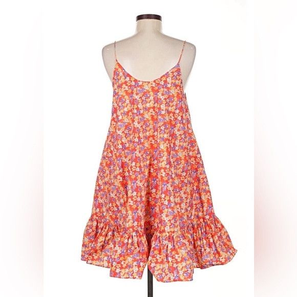 CAROLINE CONSTAS Caroline Constas Kids Floral Dress in Orange and Purple Size M / US 6-8 / IT 42-44 - 2 Thumbnail