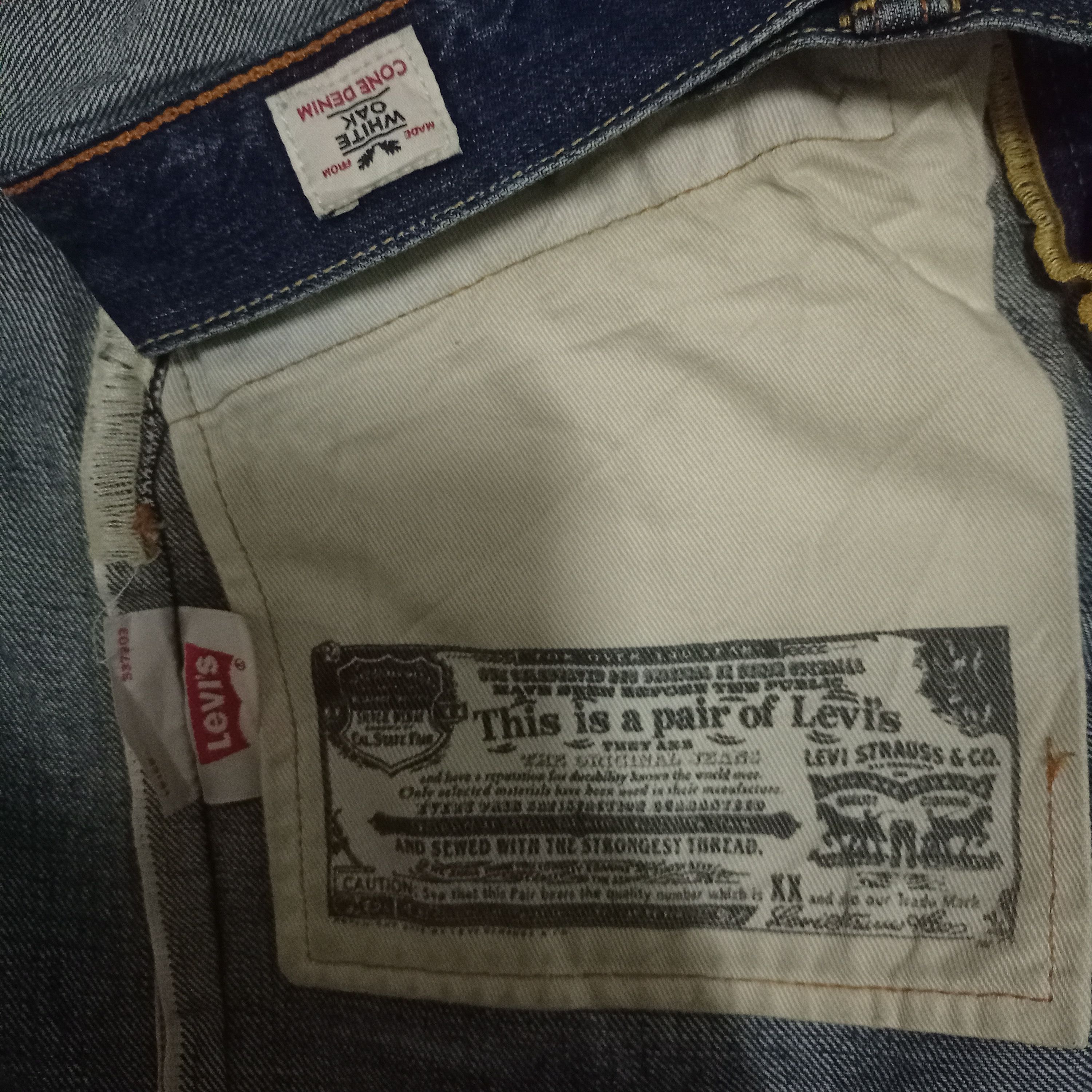 Levi's Vintage Levis 501 Selvedge V Stitch Distressed Jeans 30x28 Size US 30 / EU 46 - 4 Thumbnail