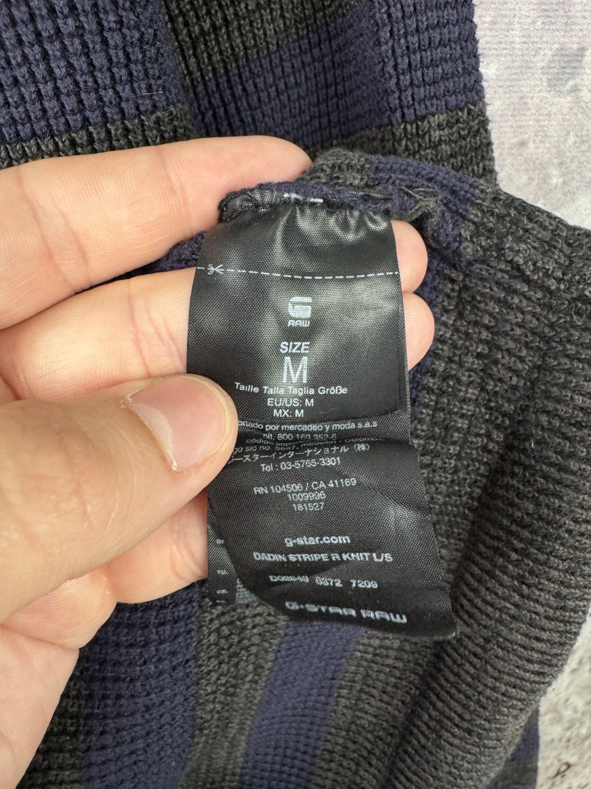G-Star Men’s G-Star Raw Dadin Stripe R Knit L/S Size Medium Size US M / EU 48-50 / 2 - 10 Thumbnail