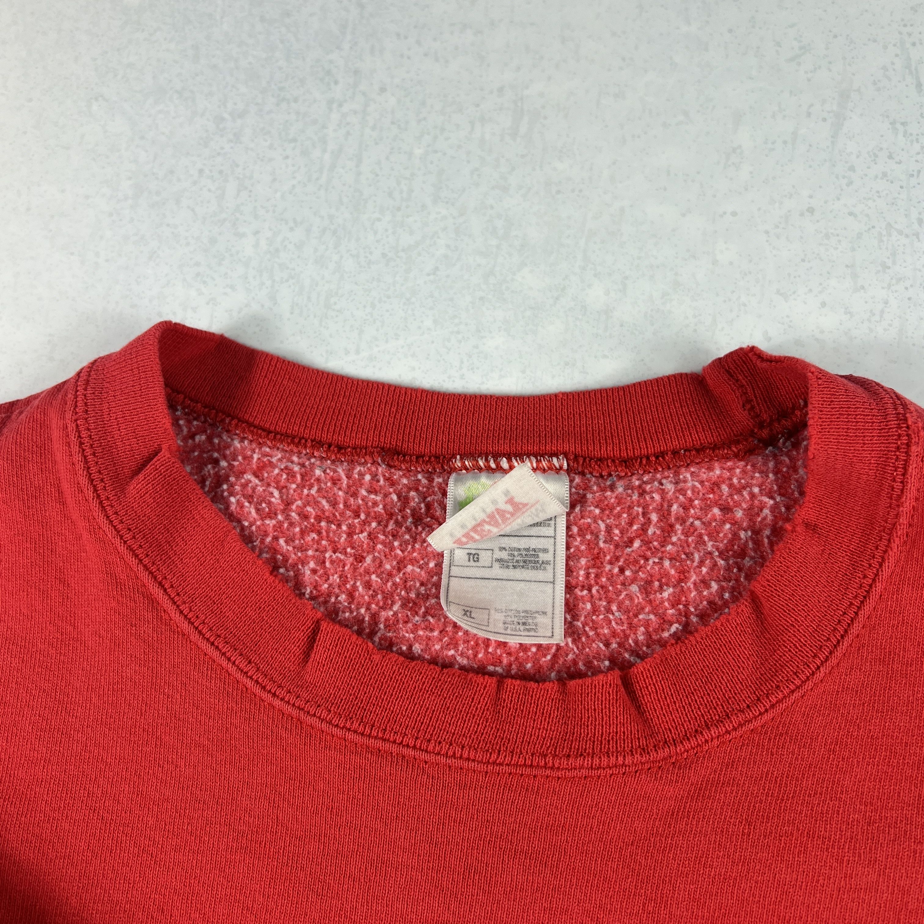 Fruit Of The Loom × NCAA × Vintage Y2K Ohio State Buckeyes Sweatshirt Red Thrashed Crewneck Size US XL / EU 56 / 4 - 9 Thumbnail