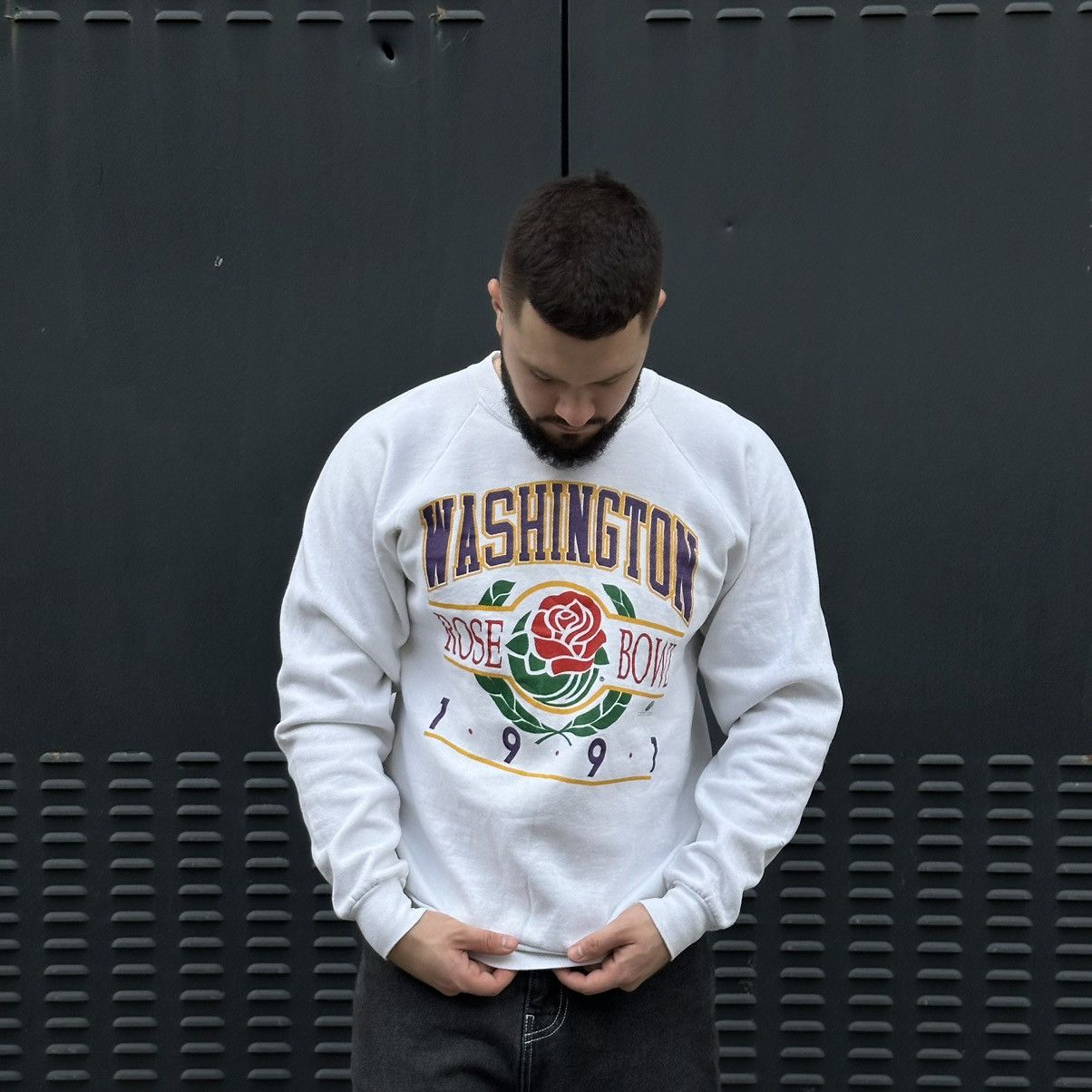 Antique Rivet Vintage Washington Rose Bowl Sweatshirt 1991 Big Logo Y2K Size US M / EU 48-50 / 2 - 2 Thumbnail