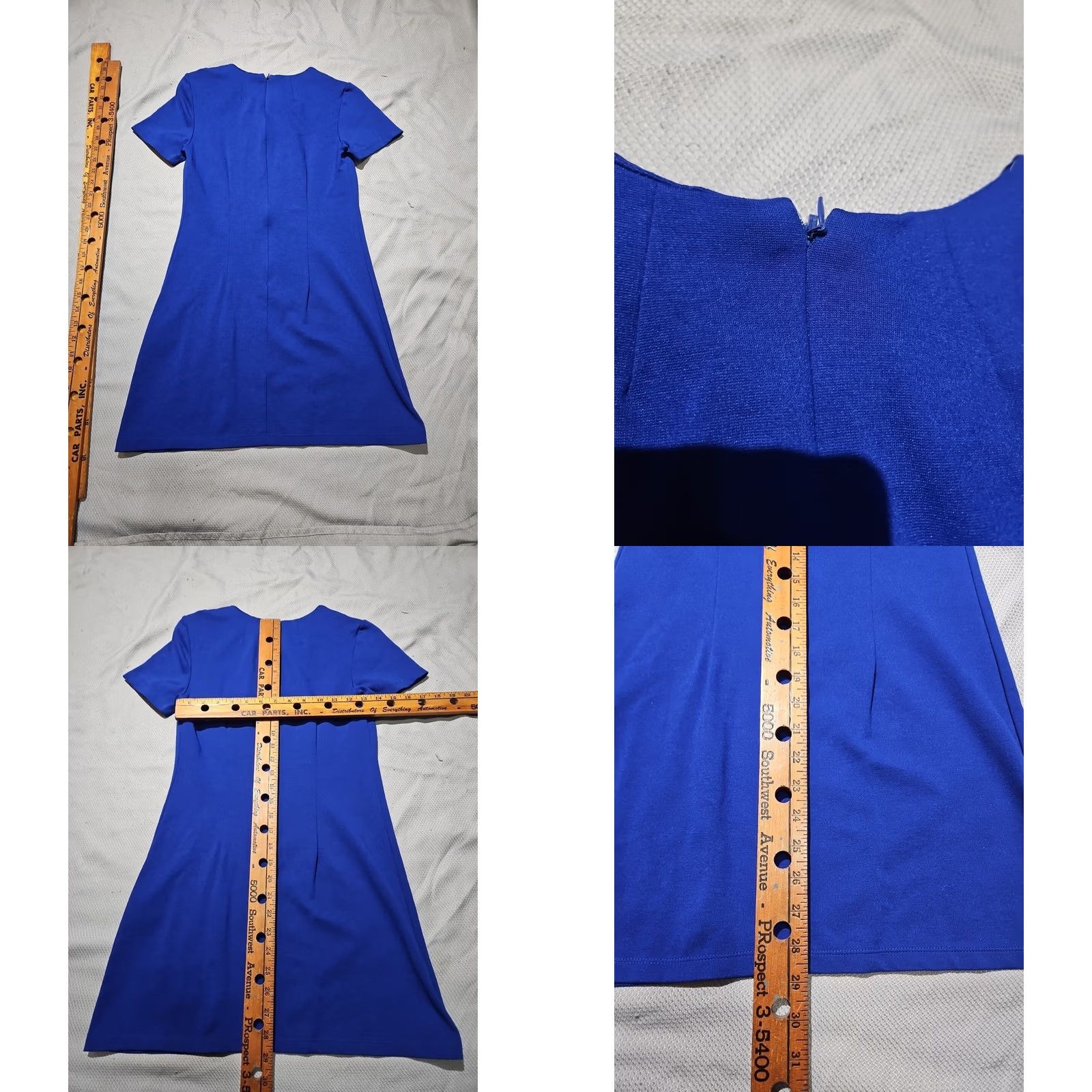 Forever 21 FOREVER 21 Dress Womens S Blue Zip Sheath Casual Career Preppy Minimalist Size S / US 4 / IT 40 - 8 Thumbnail