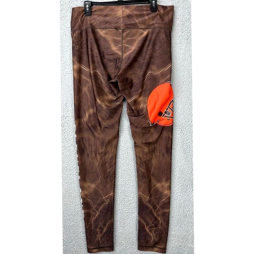 NFL NFL Cleveland Browns Leggings Pants Womens XL Tie Dye Brown Red Sleepwear Ladies Leggings Size 40" / US 18 - 2 Thumbnail