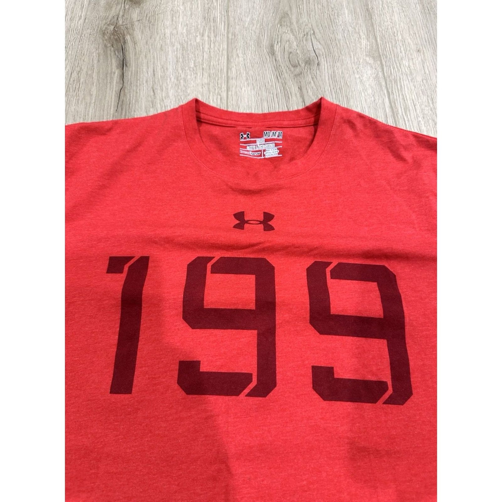 Under Armour Under Armour Shirt Mens Medium Red Tom Brady 199 Draft Short Sleeve Graphic Print Football Sports T-Shirt Size US M / EU 48-50 / 2 - 4 Thumbnail