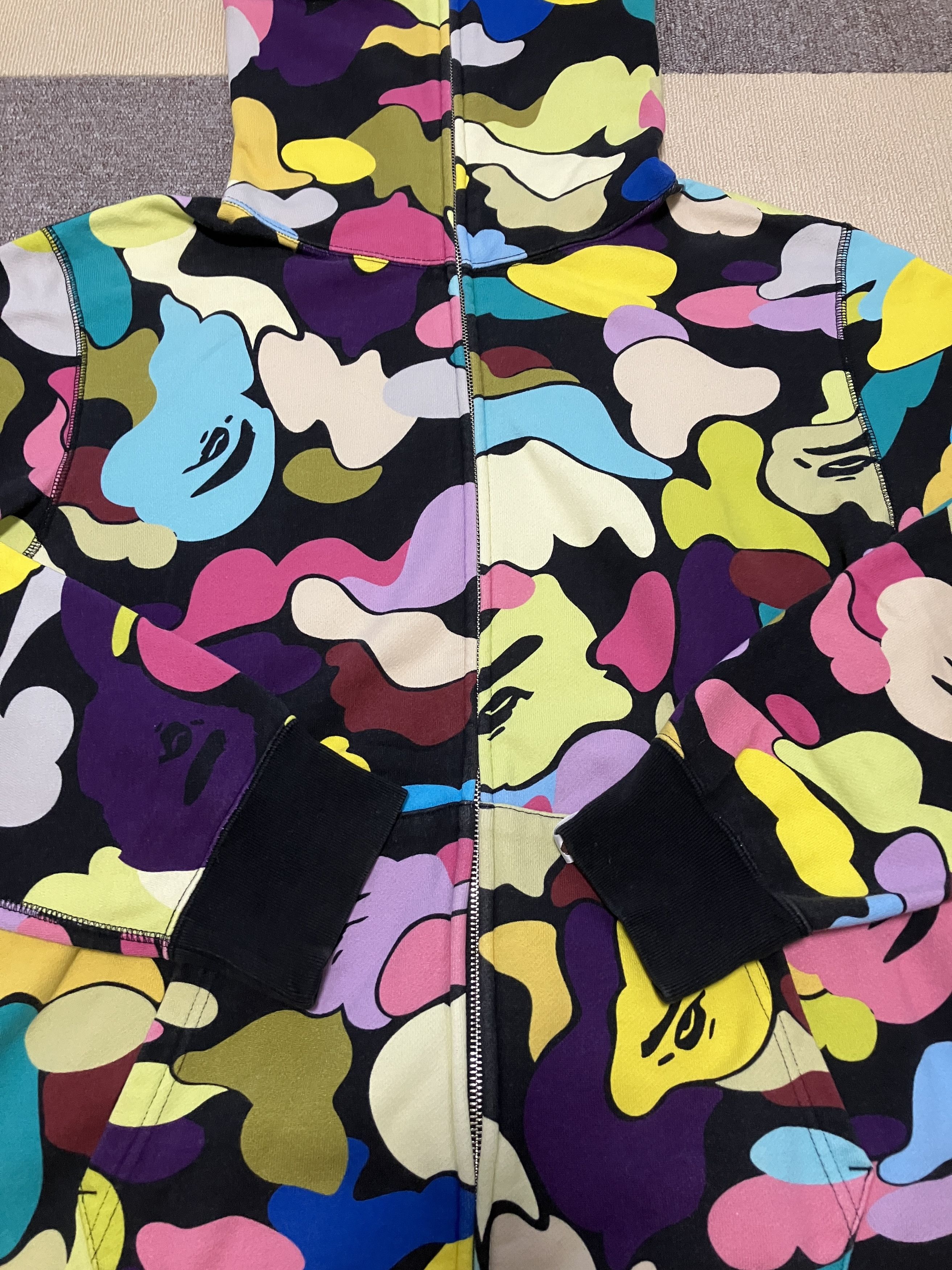 Bape Bape Black Multi Color Camo Full Zip Hoodie Size US XL / EU 56 / 4 - 10 Thumbnail