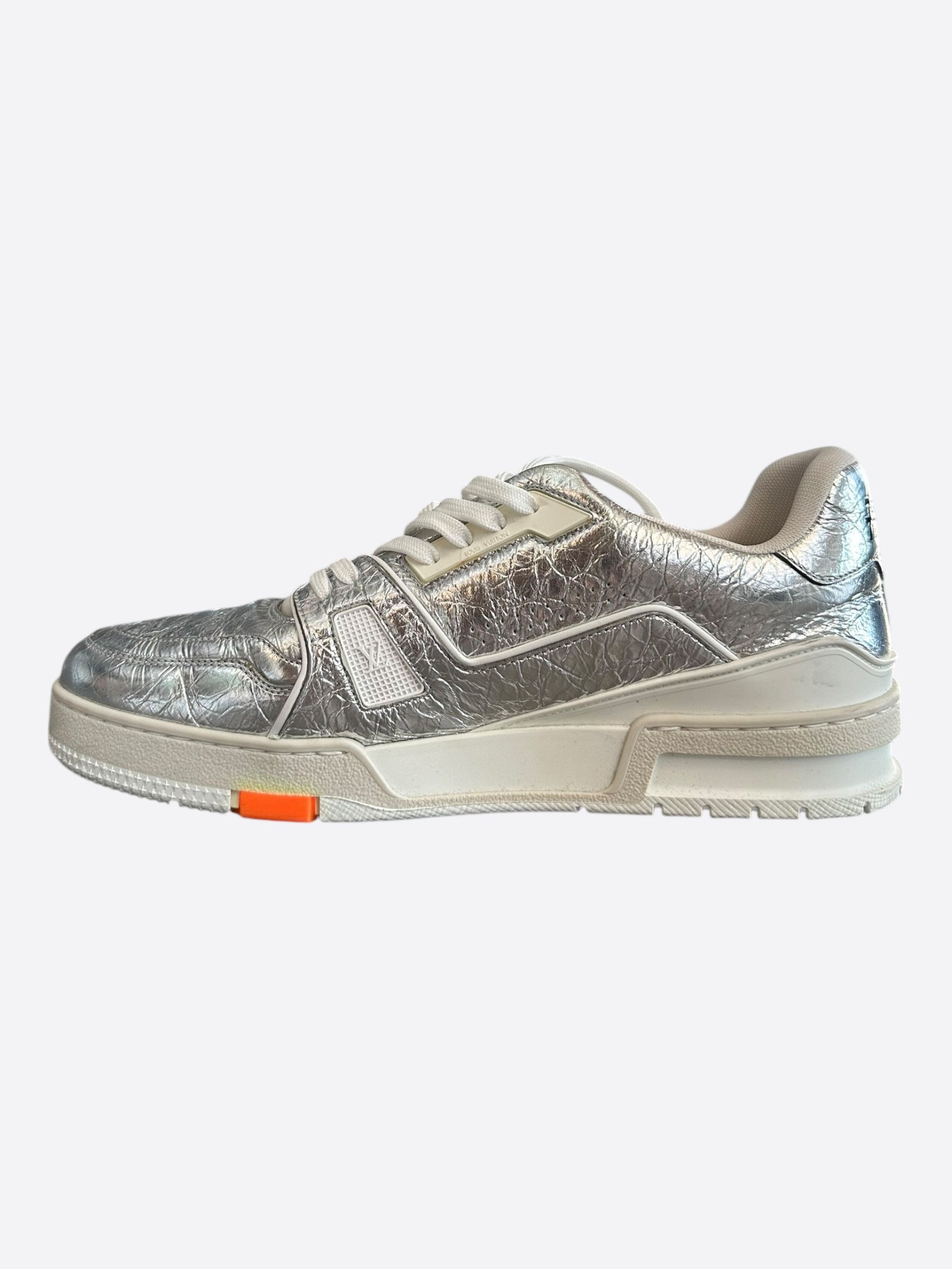 Louis Vuitton Louis Vuitton Silver & Orange Trainers Size US 9 / EU 42 - 6 Thumbnail