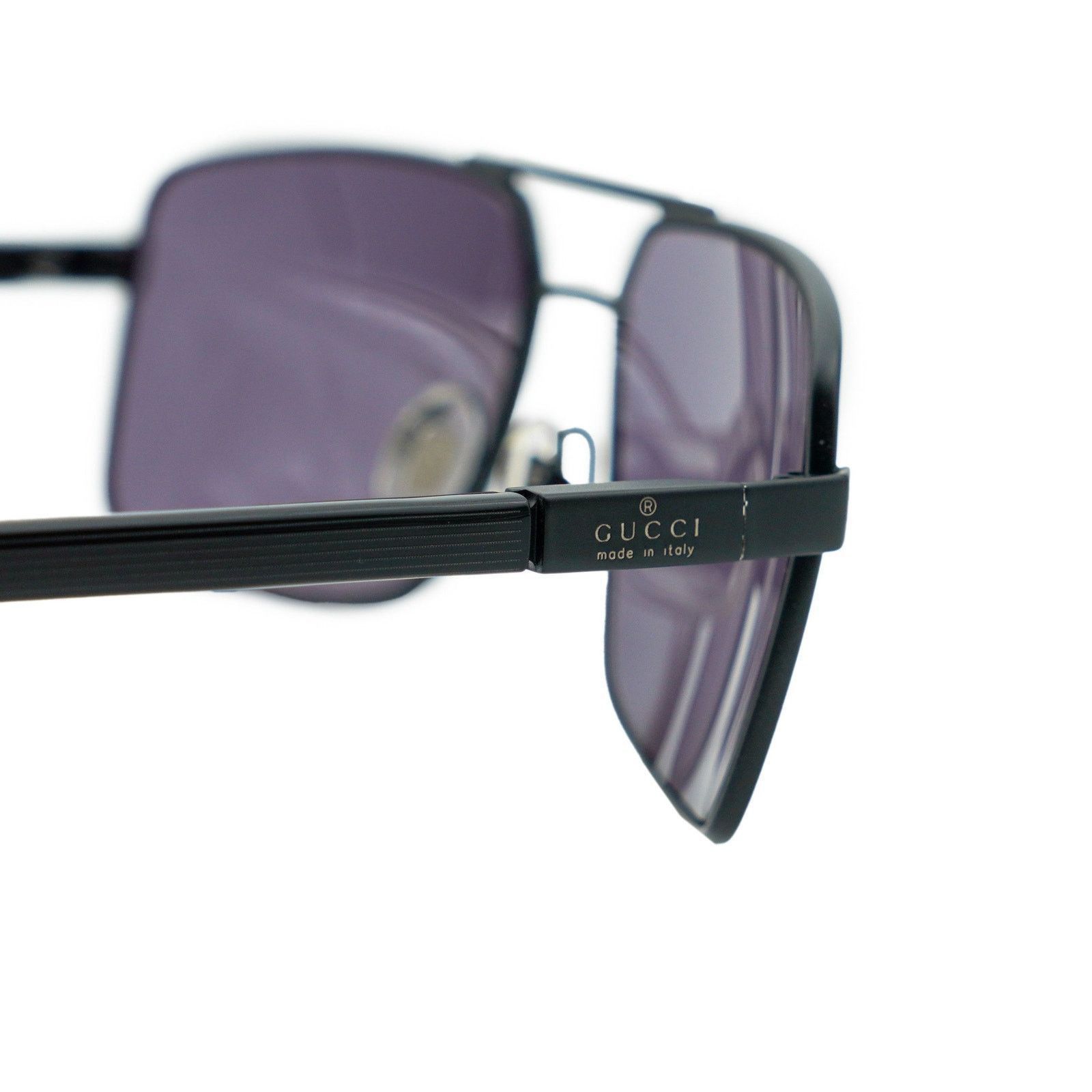 Gucci Vintage Gucci GG 1950 Black Logo Rectangular Sunglasses Size ONE SIZE - 4 Thumbnail