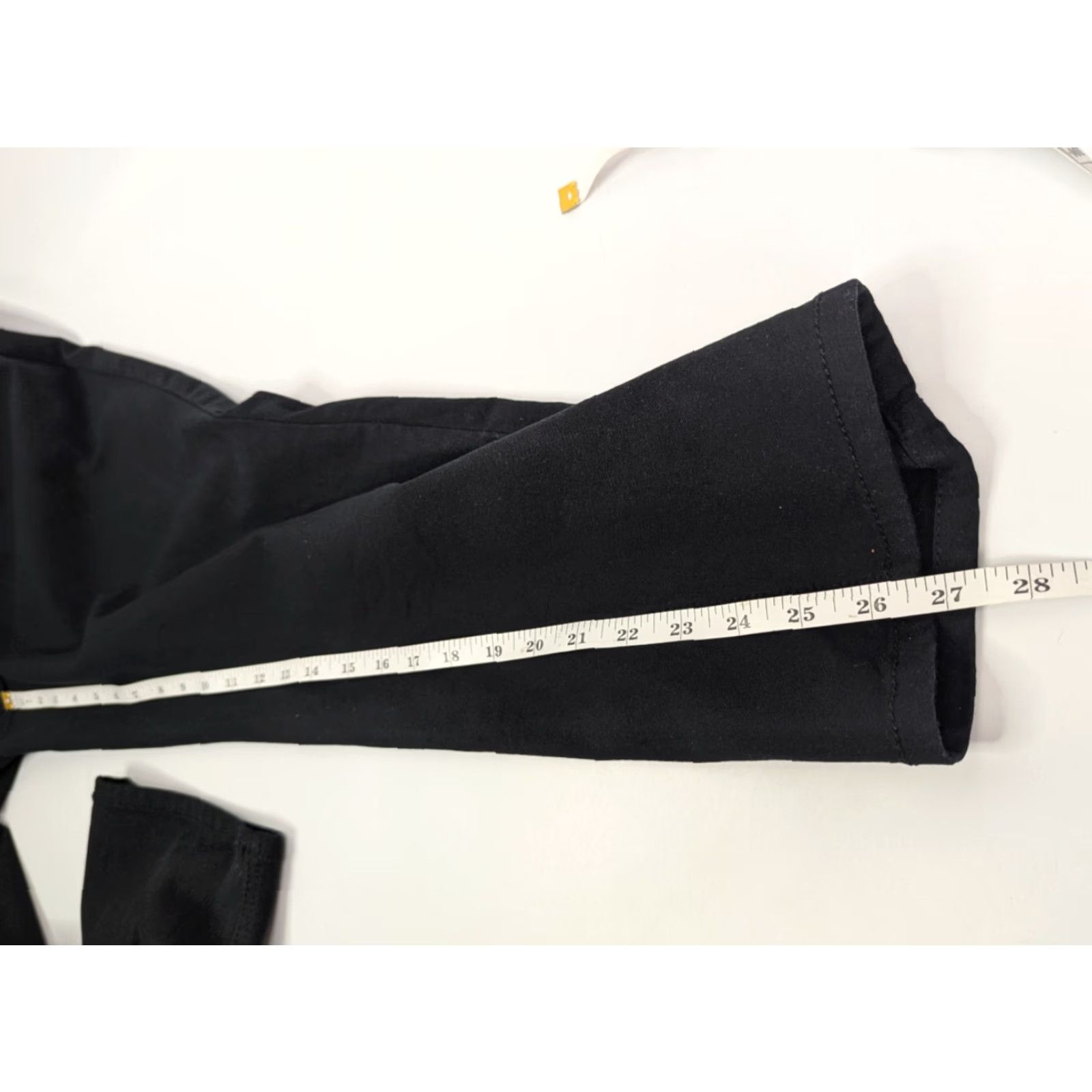 Vintage Chicos Women Slimming Ankle Pants Size L Black Stretch Cotton Rayon Spandex Twill Flat Front Moderate Modern Business Casual Size 36" / US 14 / IT 50 - 5 Thumbnail