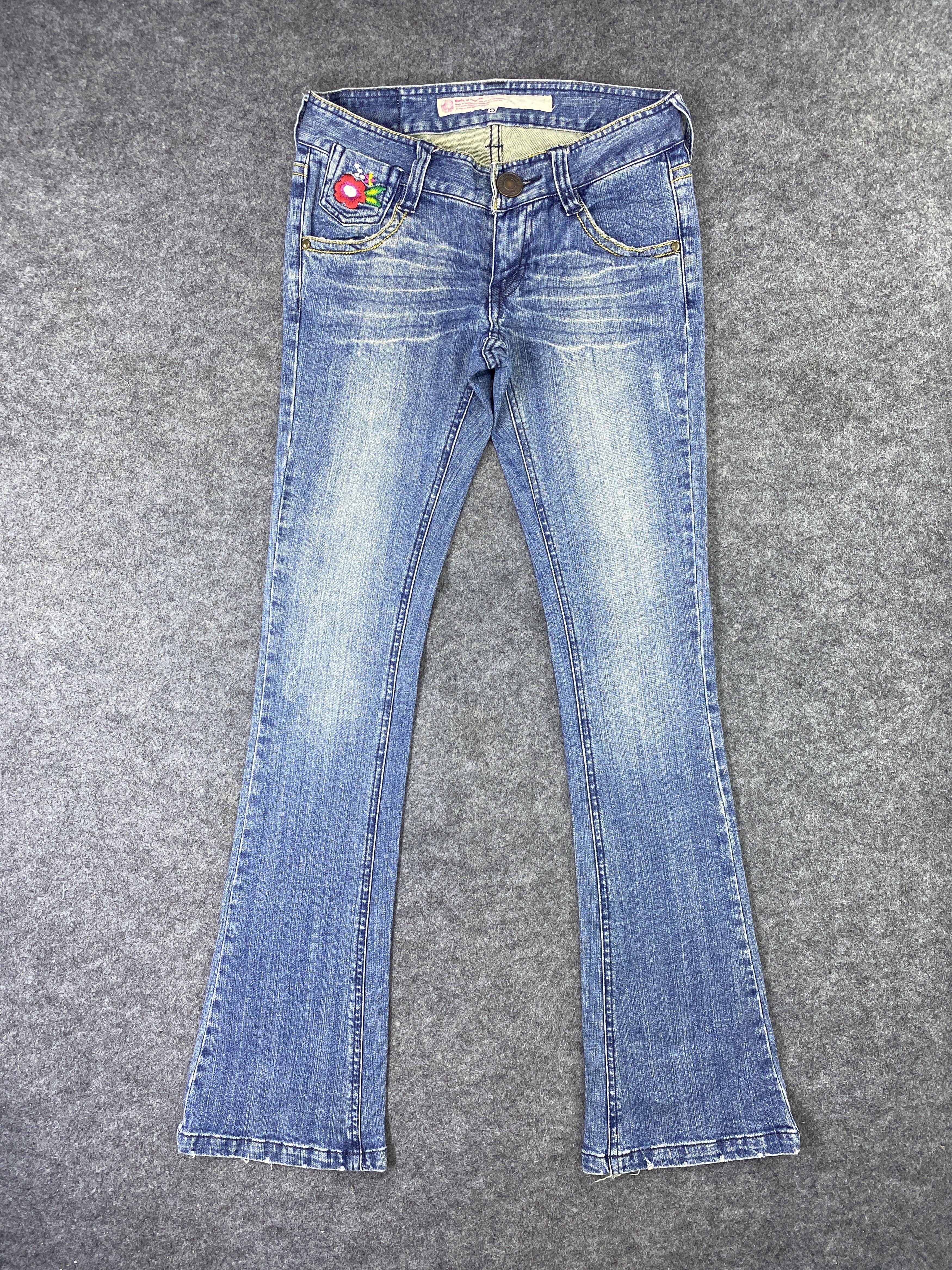 Japanese Brand Japanese Brand Blue Wash Flare Jeans - J1055 Size 29" - 1 Thumbnail