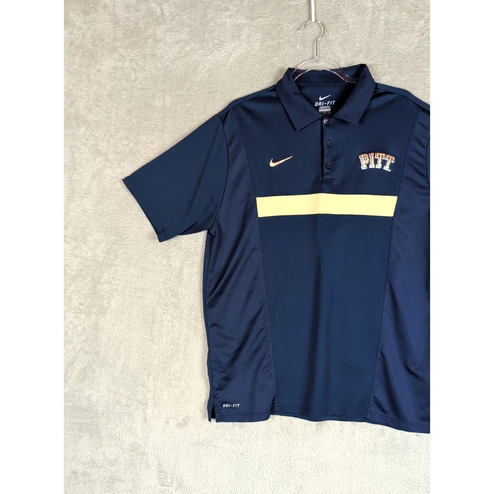 Nike Nike Dri-Fit Pitt Panthers Polo Shirt Men's L Navy Short Sleeve Golf Shirt Size US L / EU 52-54 / 3 - 2 Thumbnail