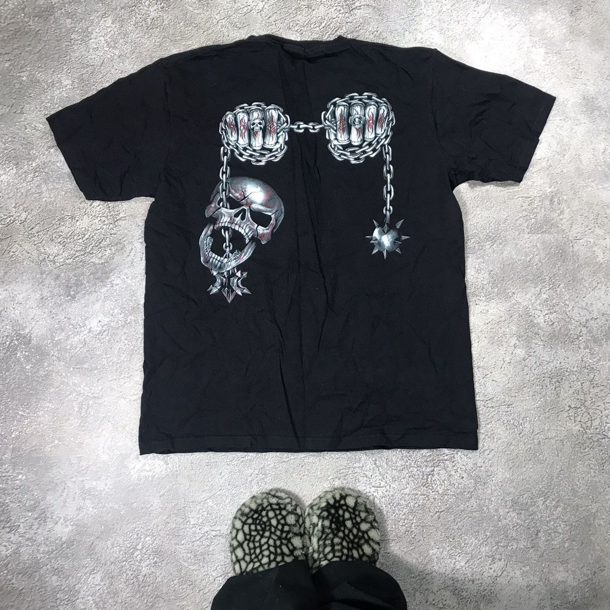Vintage Vintage Y2K Graphic Tee Skull Horror Punk Streetwear Slim XL Size US XL / EU 56 / 4 - 4 Thumbnail