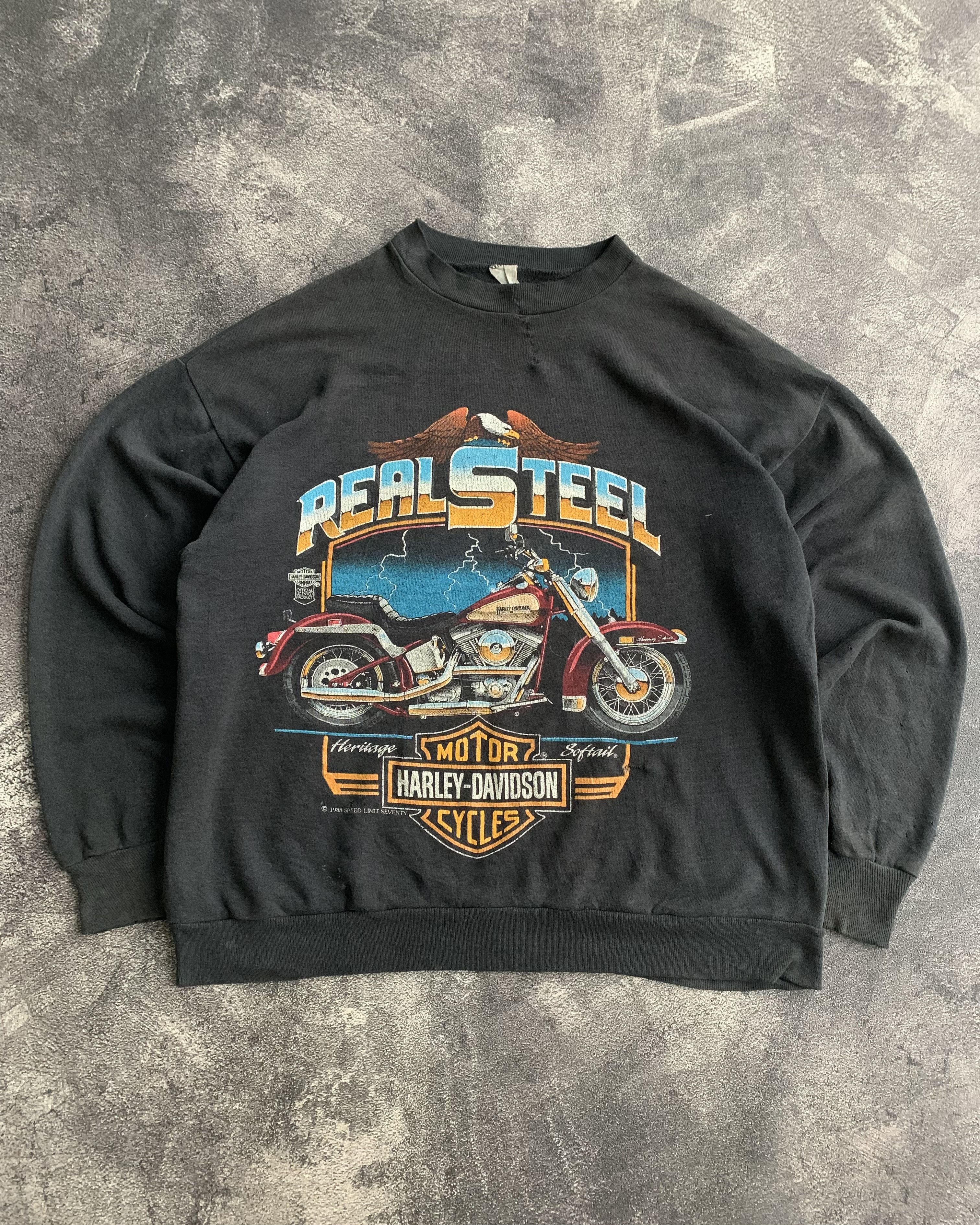 Harley Davidson 💎 Vintage 1988 Harley Davidson Sweatshirts Size US L / EU 52-54 / 3 - 2 Thumbnail