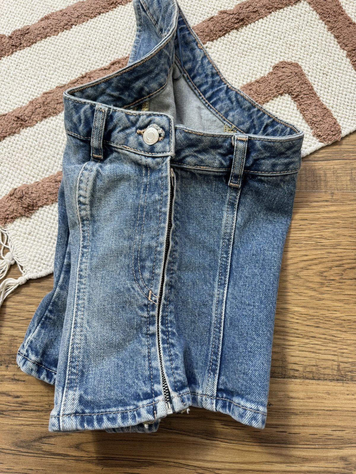 Vintage DENIM JEANS STYLE OFF SHOULDER TANK TOP Size M / US 6-8 / IT 42-44 - 4 Thumbnail