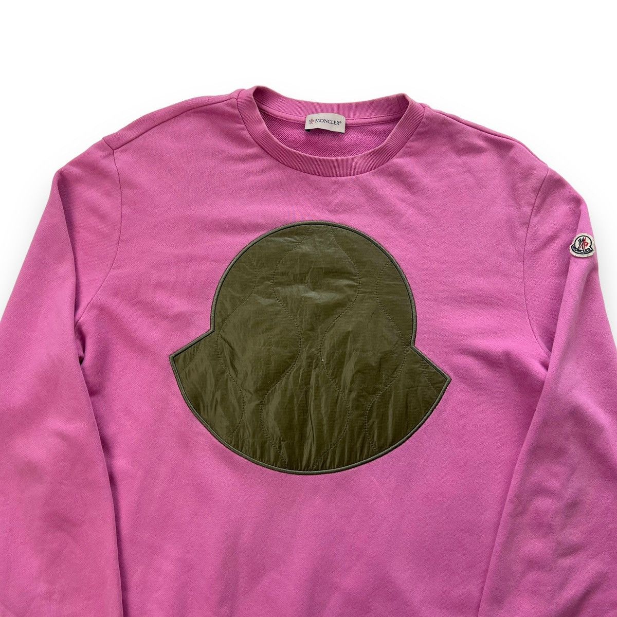 Moncler Pink Quilted Sweatshirt